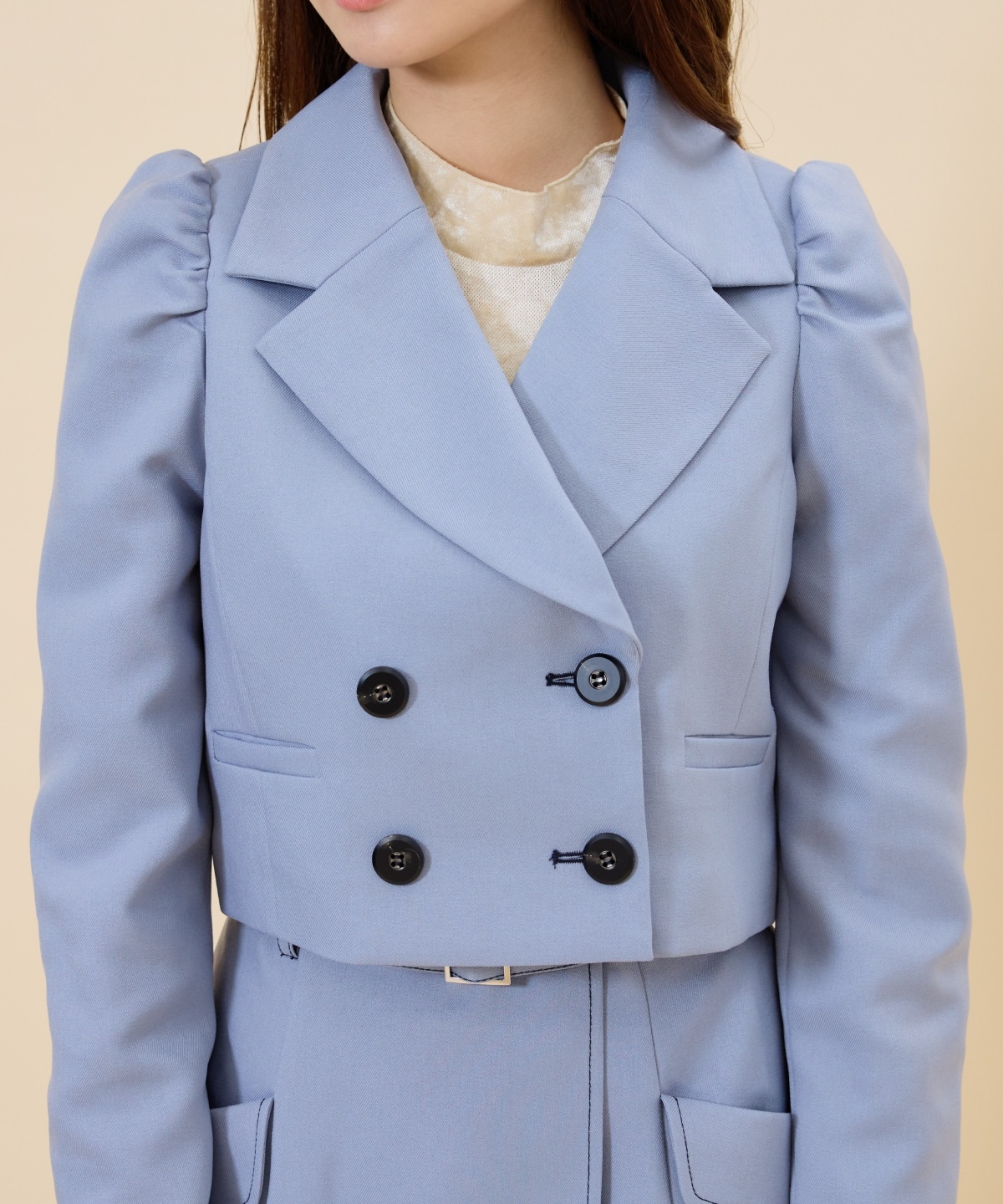 【セットアップ可能】ウーリッシュショートダブルジャケット