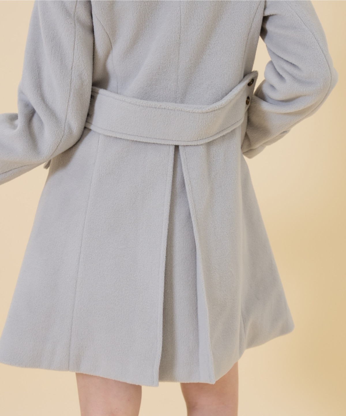 ウールライクダブルミドルコート