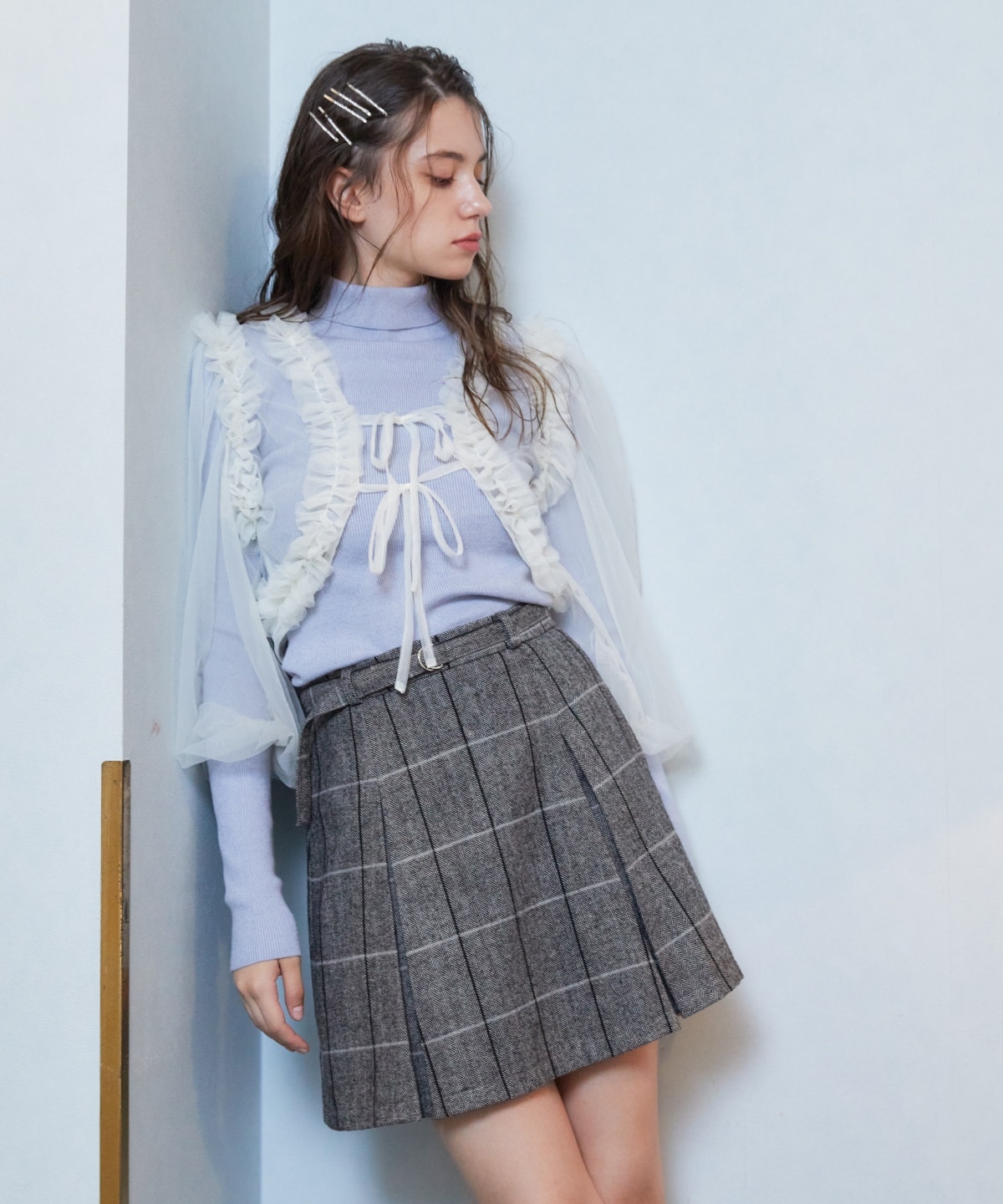 チュールボレロニット＆プルオーバーセット