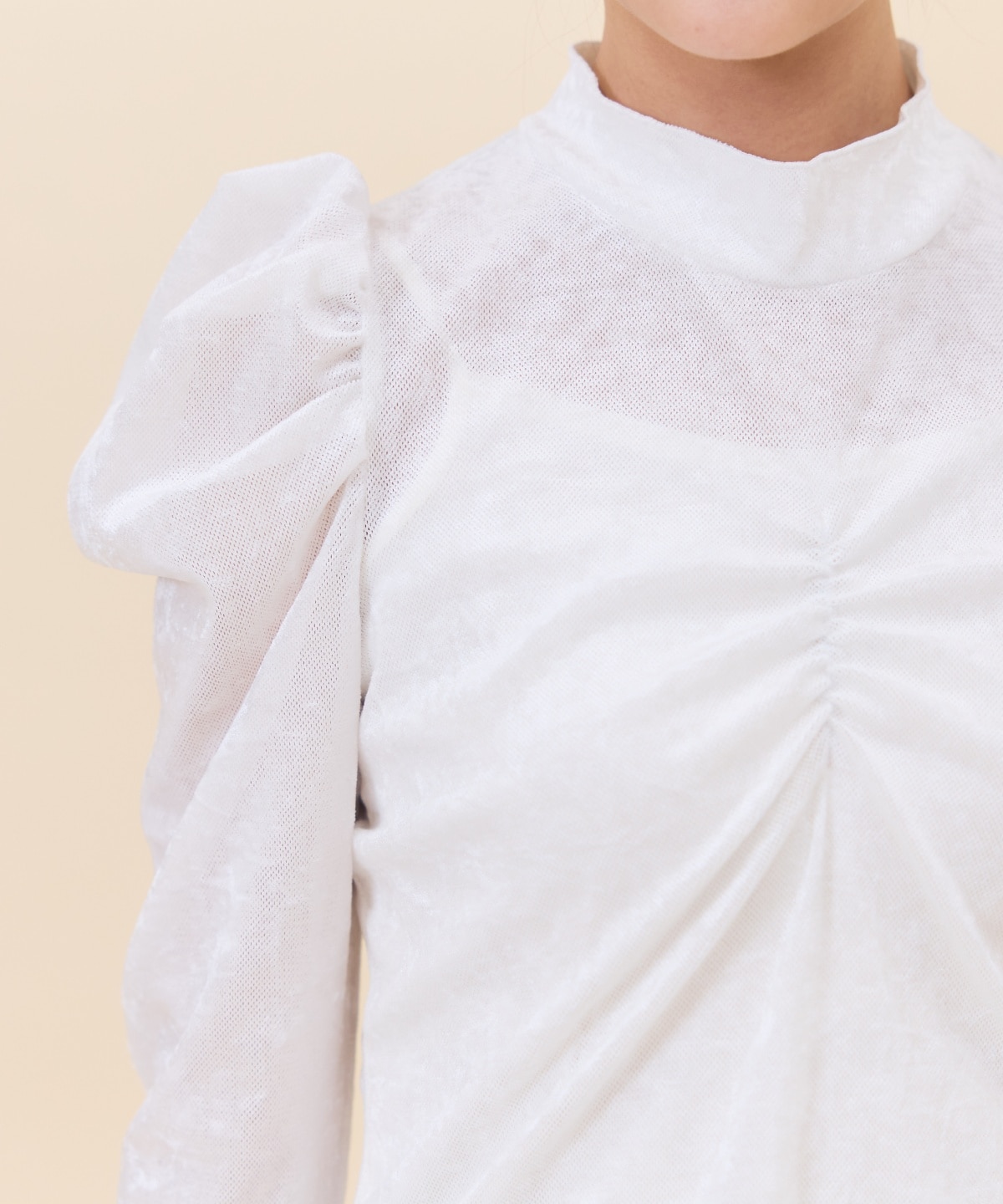 ベロアチュールトップス