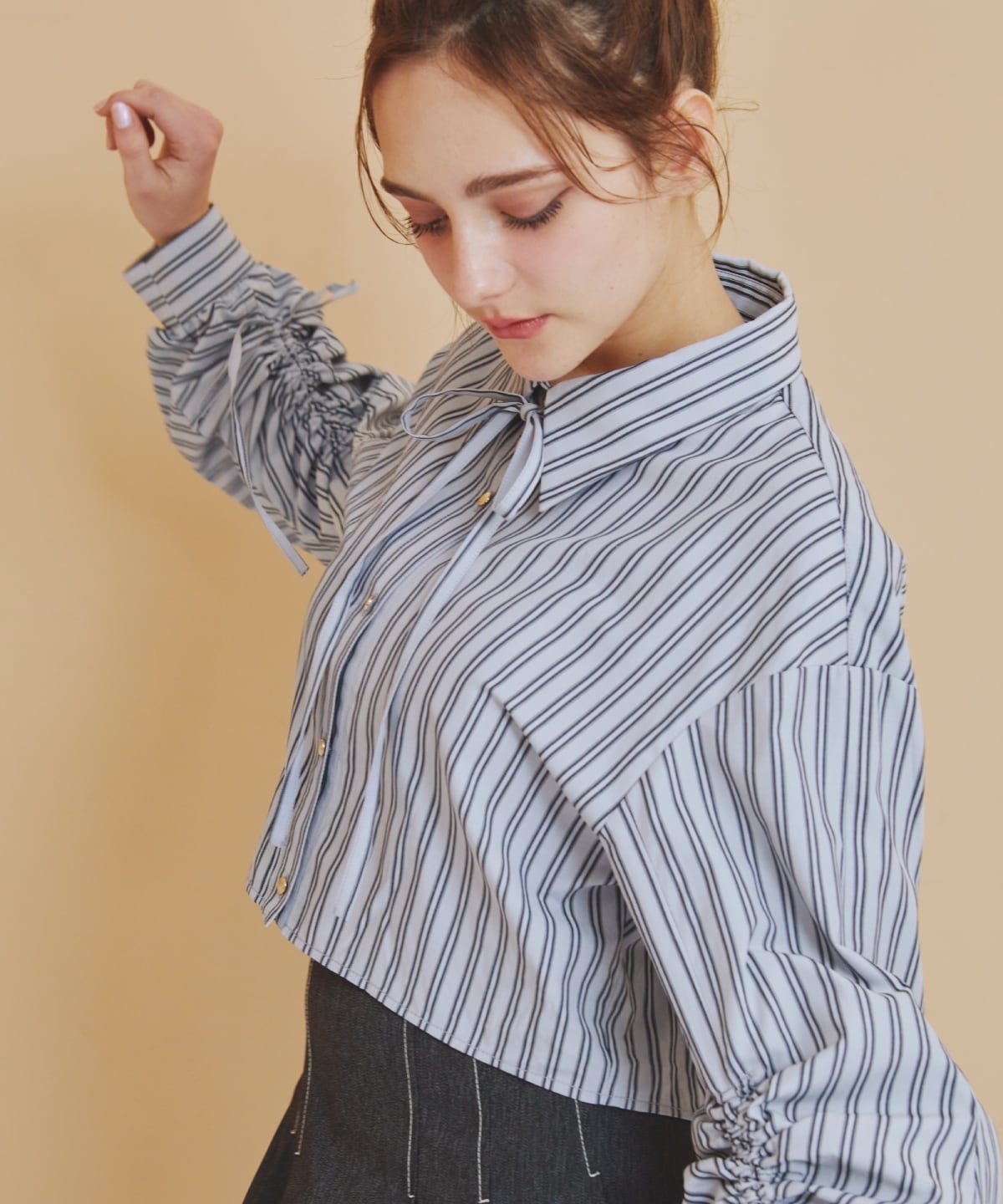 ドロストストライプシャツ