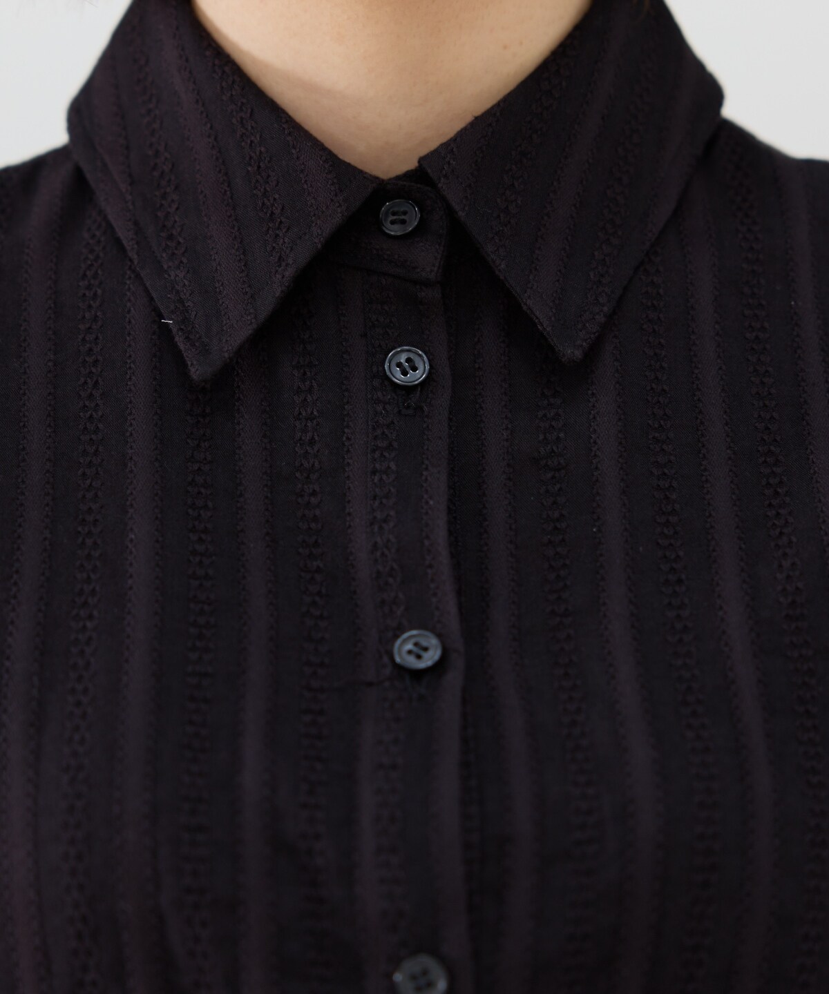 フレアペプラムシャツ