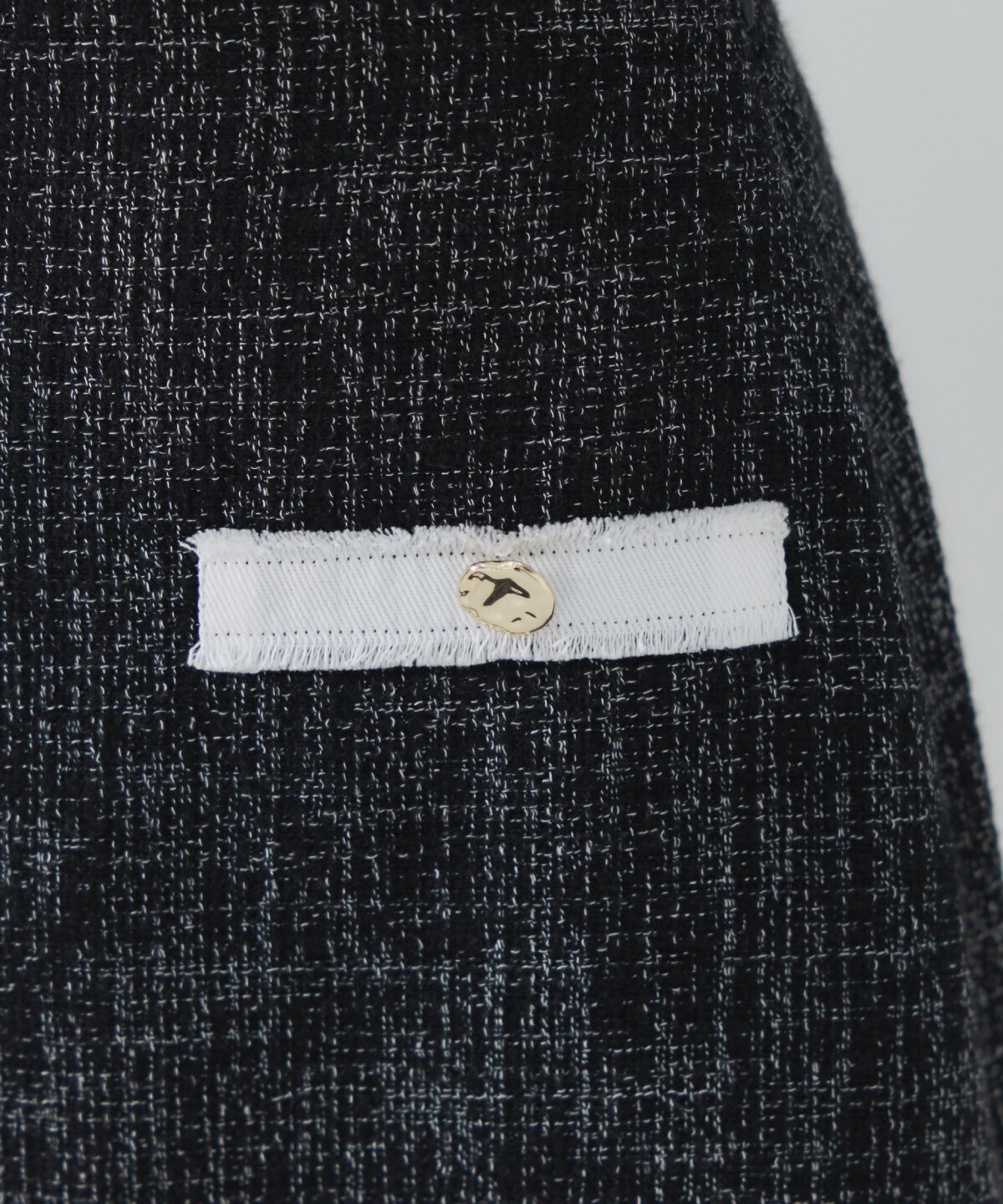 【セットアップ可能】ファンシーツイードミニスカート