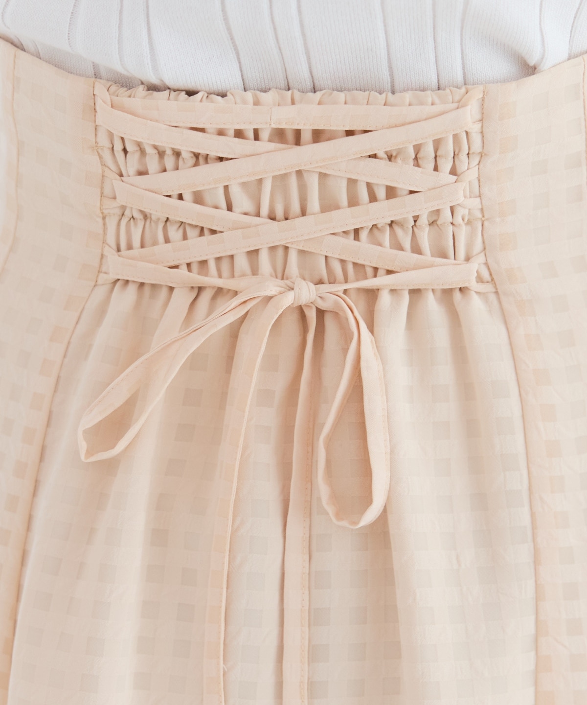 シアーチェックフレアミニスカート