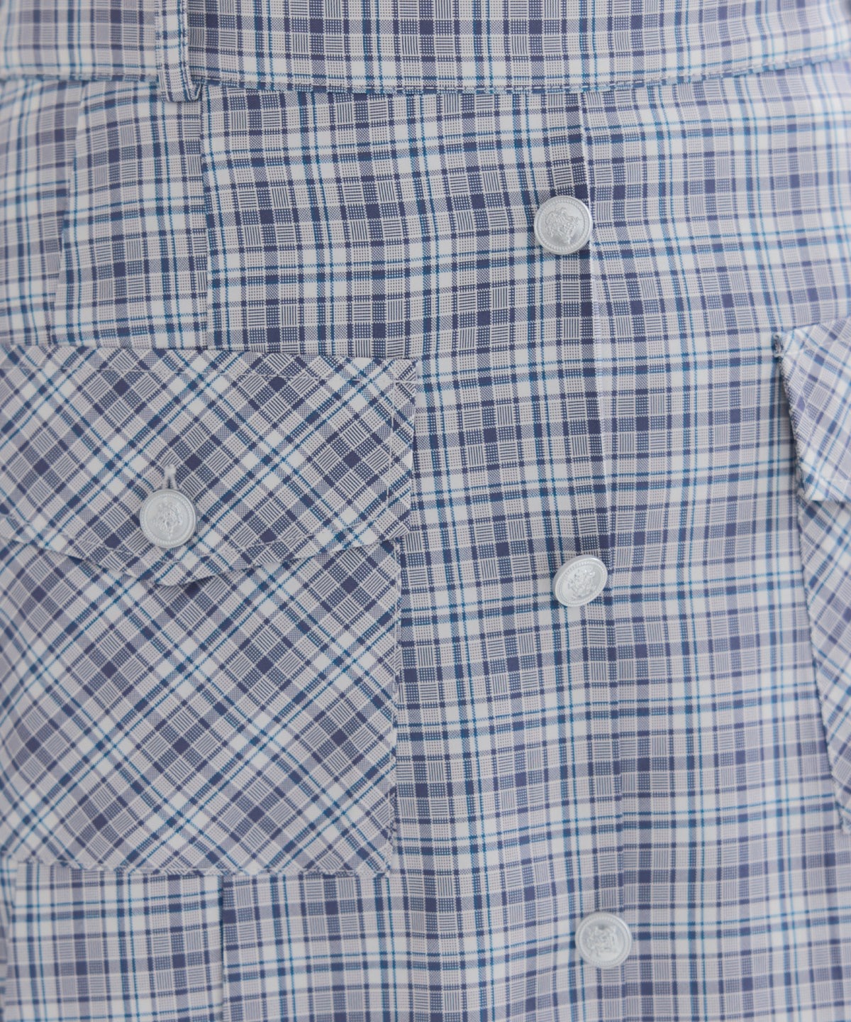 フロントボタンチェックミニスカート