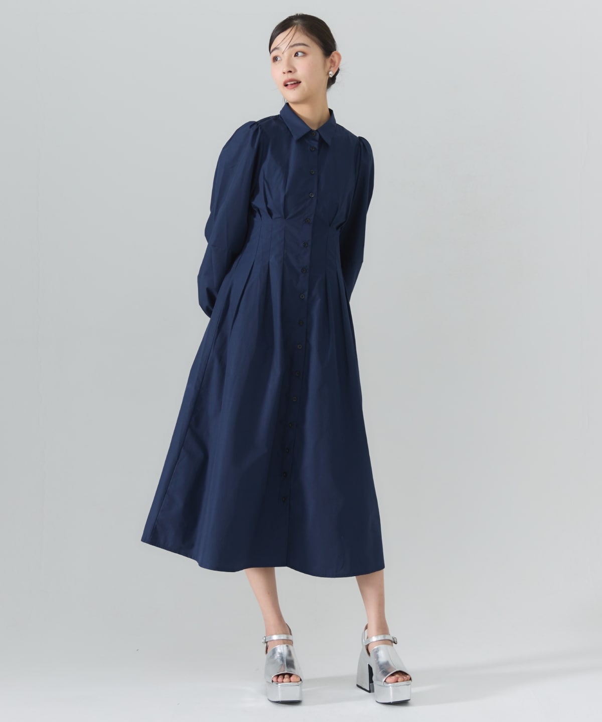 タックシャツワンピース