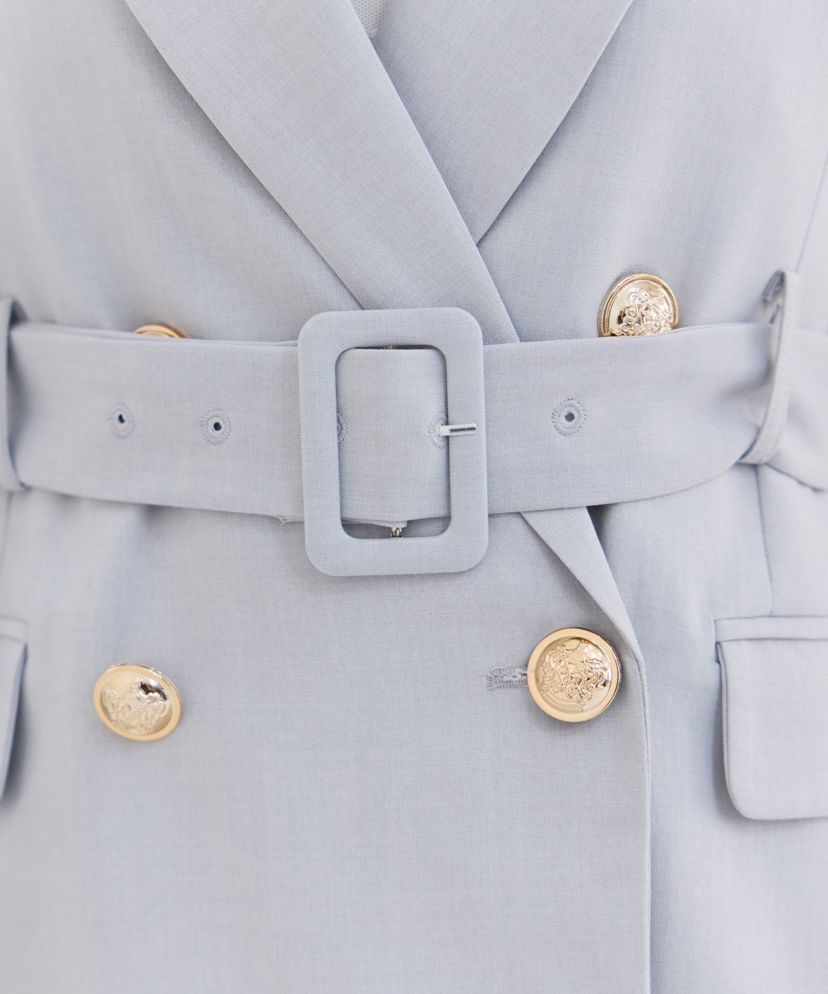 【セットアップ可能】ベルテッドダブルジャケット