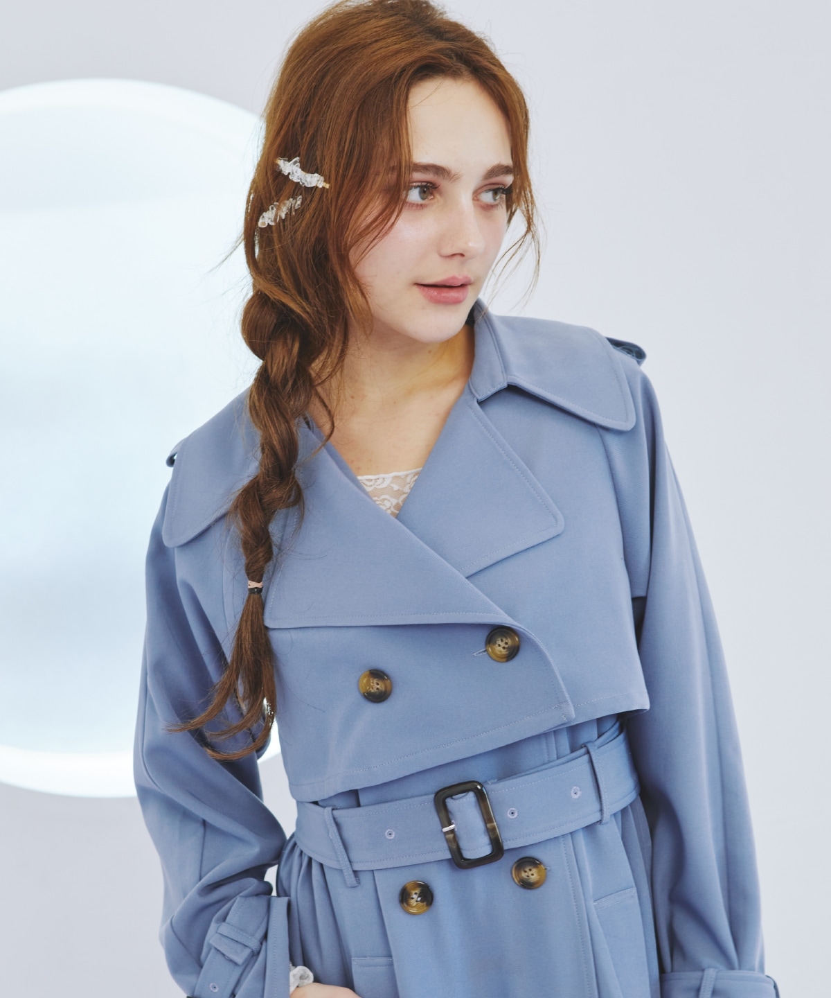 3WAYサイドプリーツトレンチコート