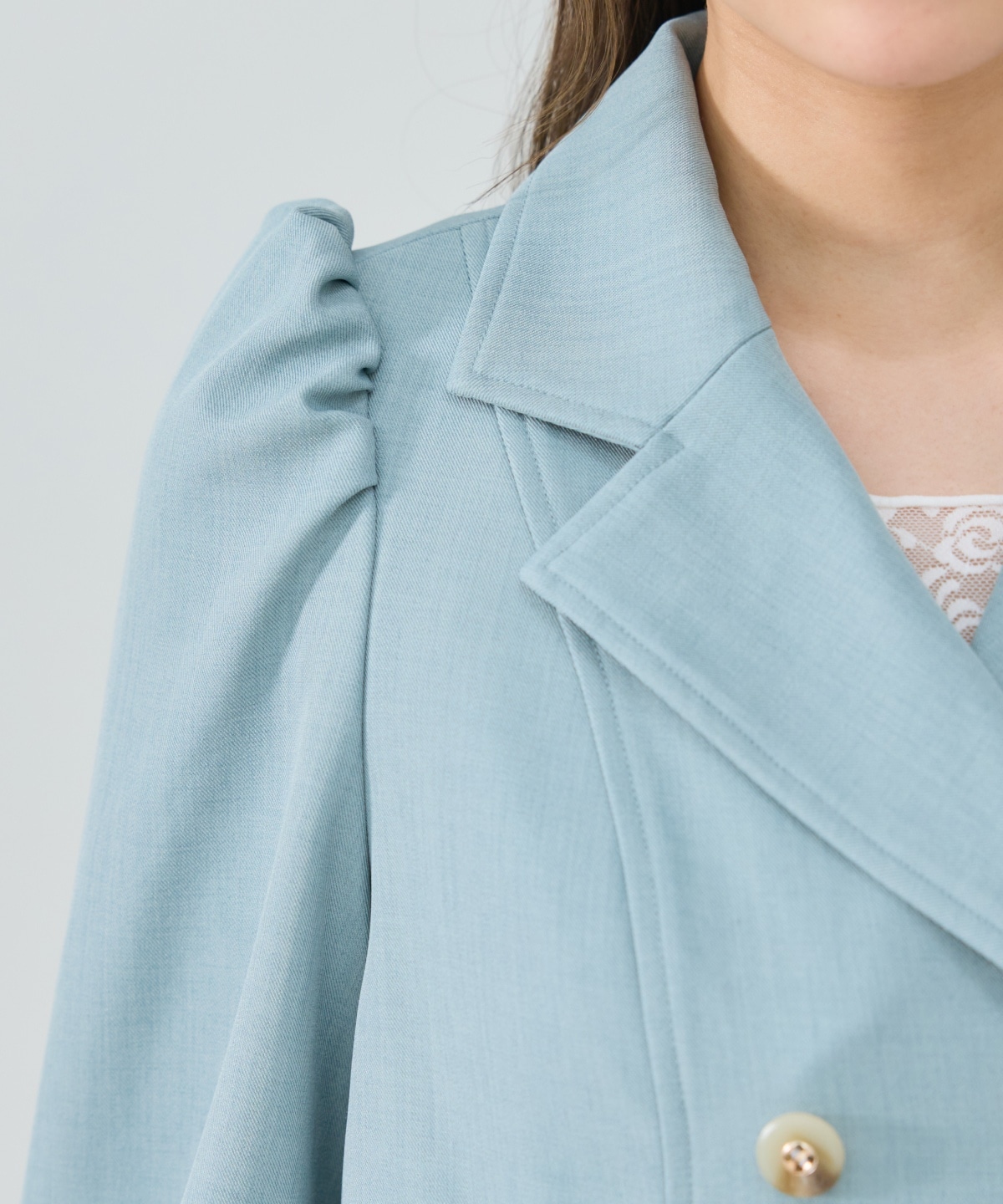 パフスリーブミニトレンチコート