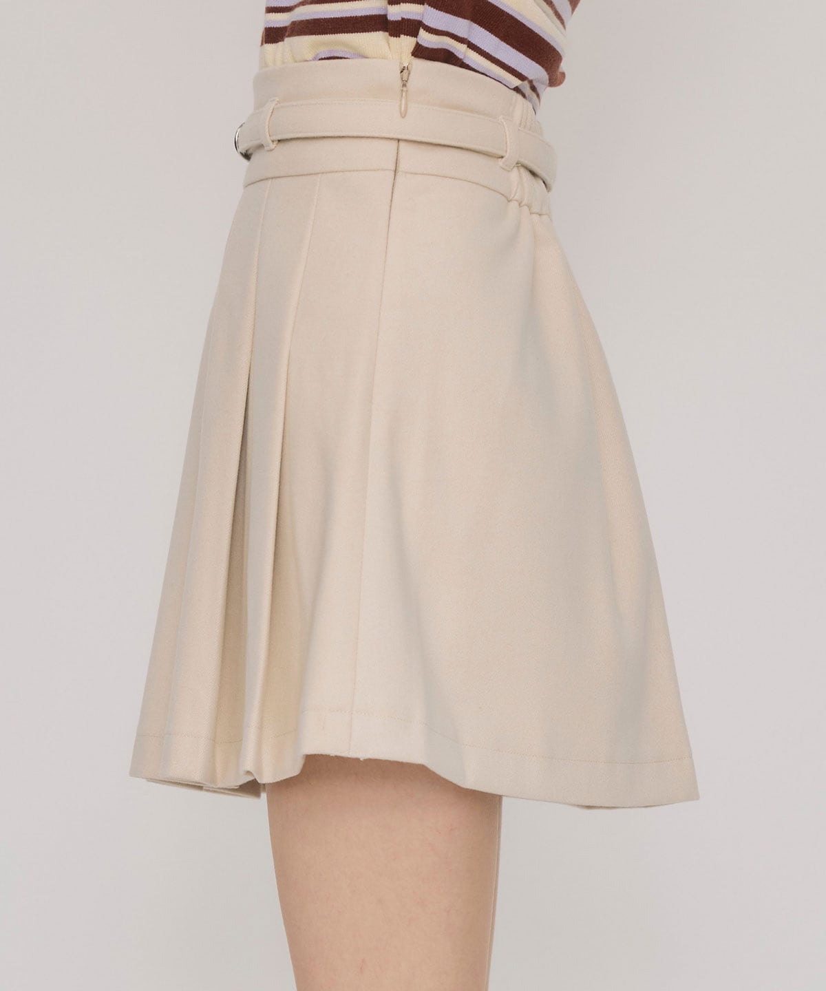 メルトンライクプリーツミニスカート