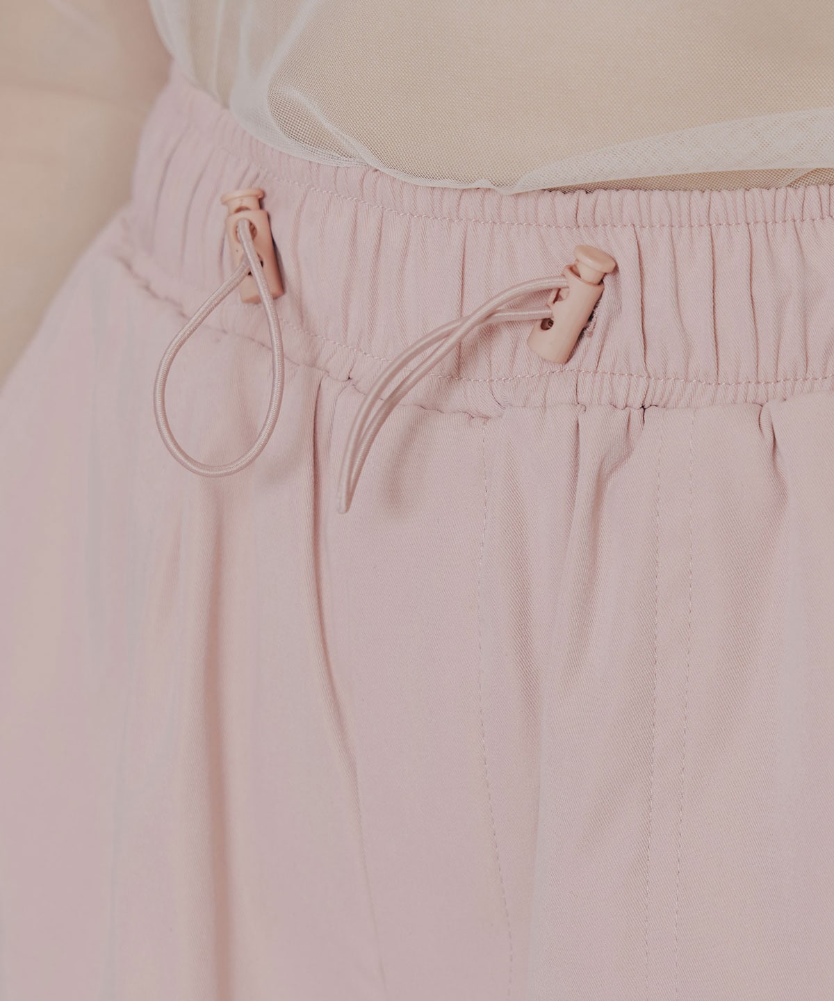 サイドリボンラインパラシュートパンツ