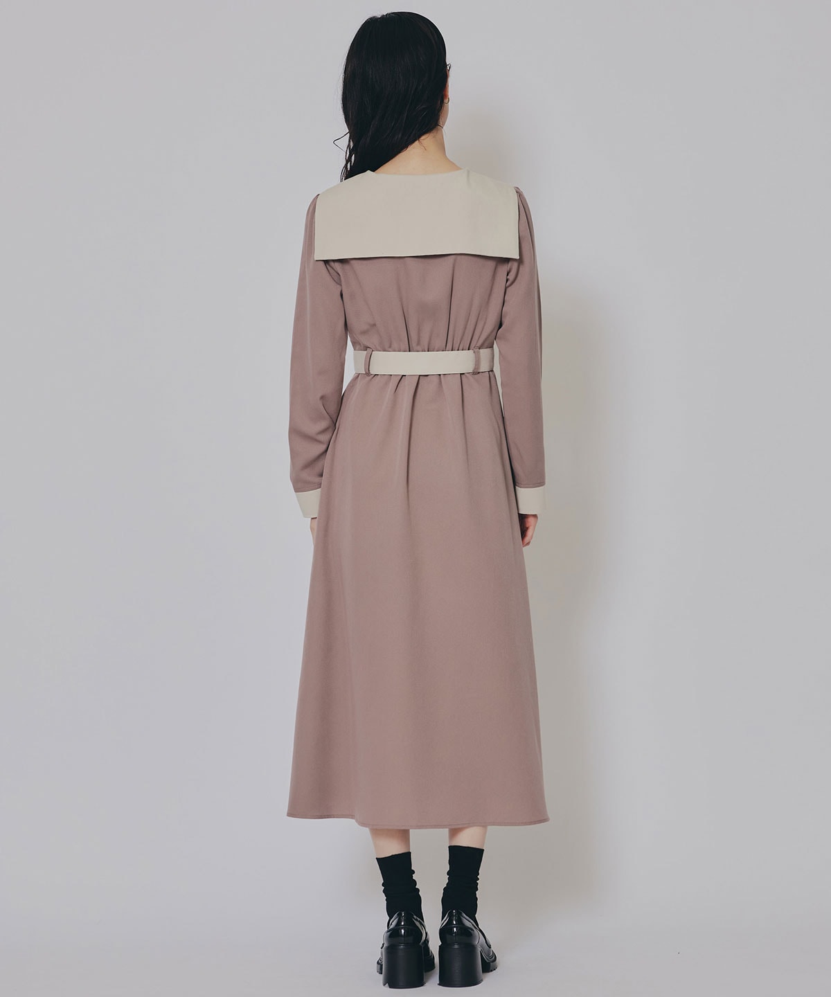 BIGセーラーカラーロングワンピース