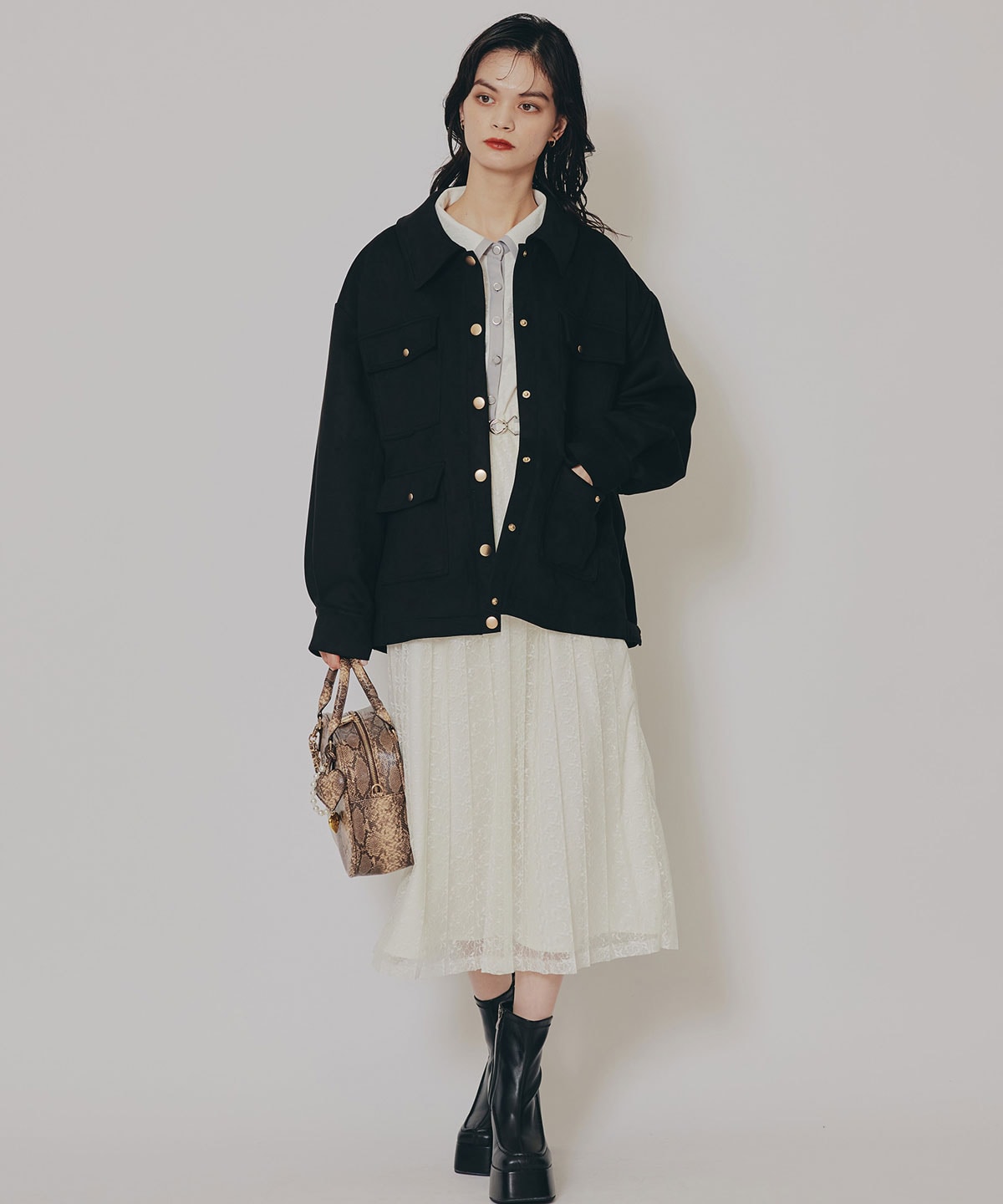 ヴィンテージライクスエードポケットジャケット