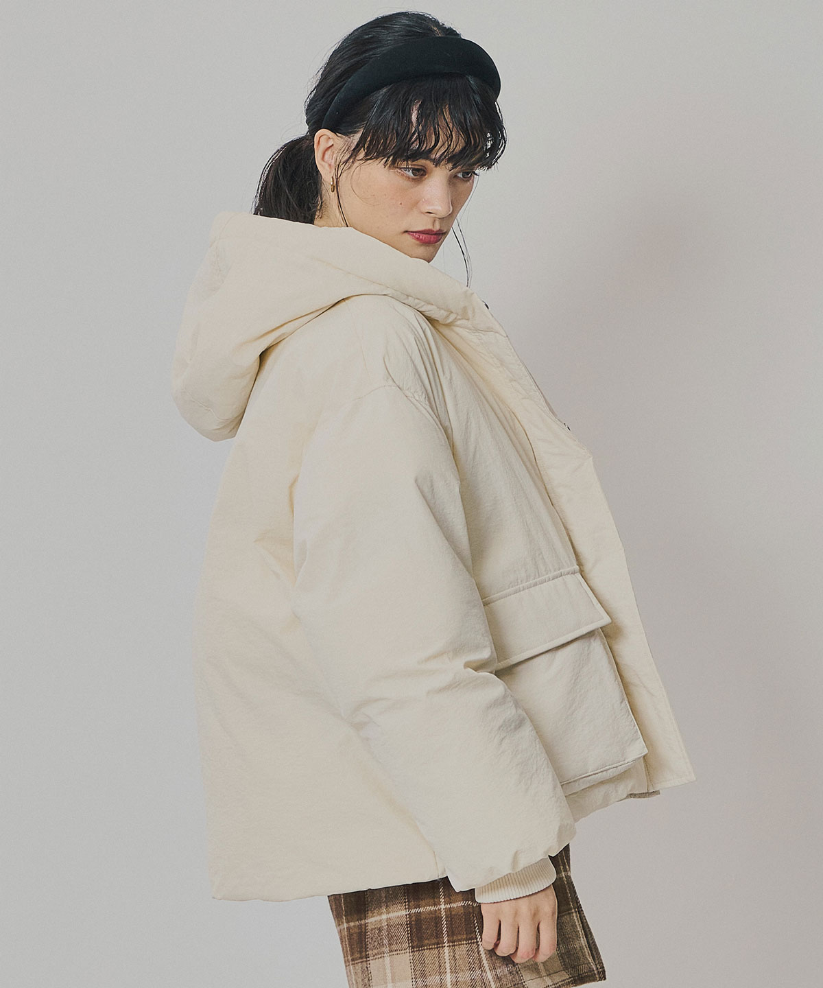 フラップポケットファイバーダウンジャケット