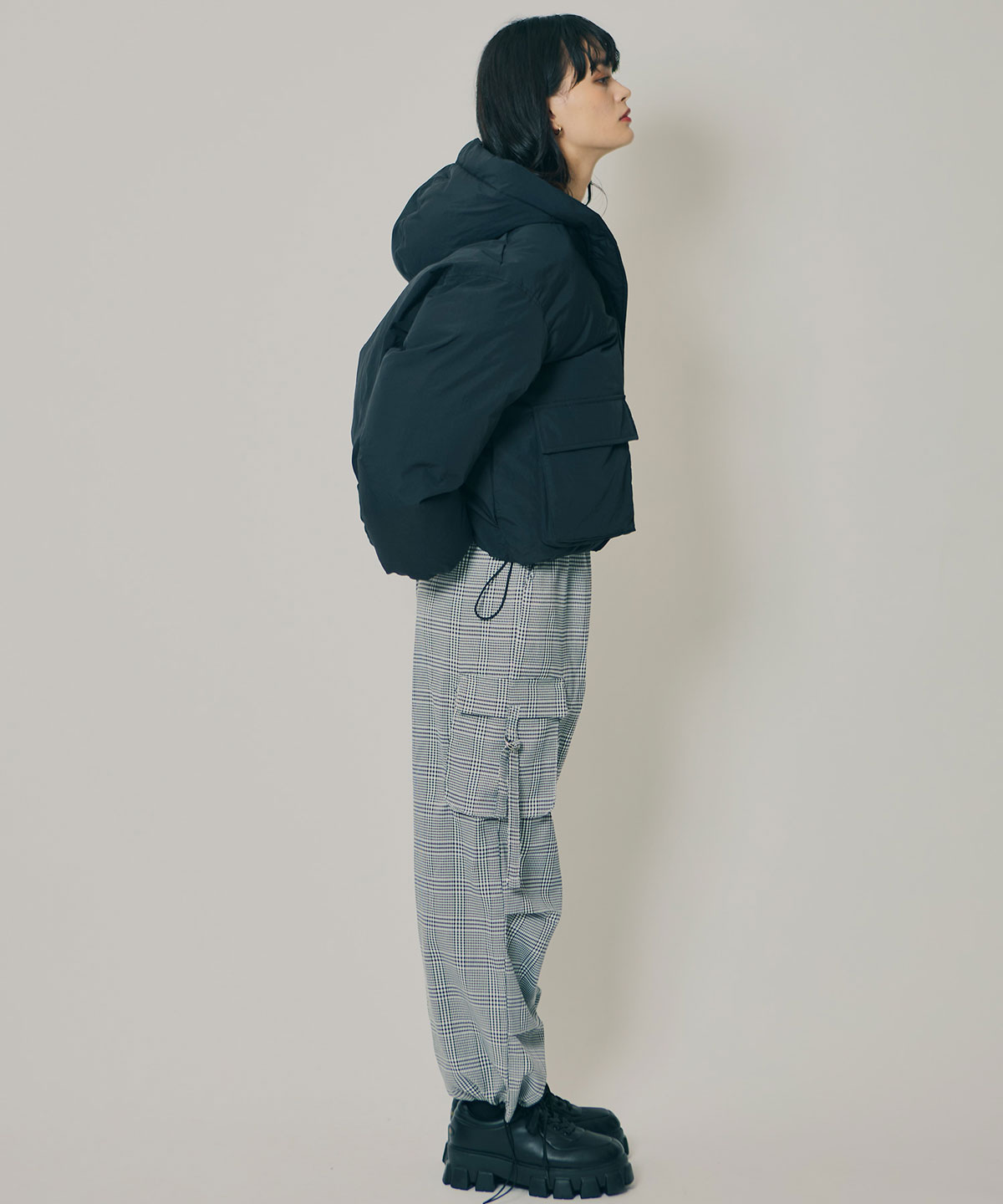 フラップポケットファイバーダウンジャケット