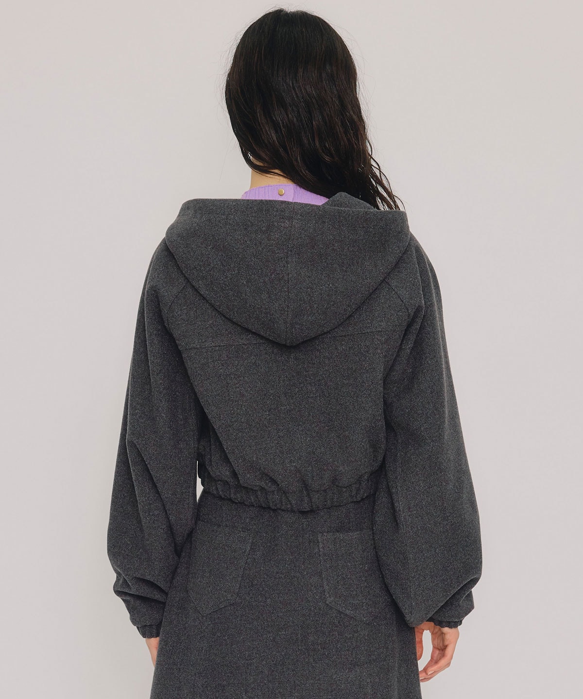 【セットアップ可能】ビッグスリーブフードショートブルゾン