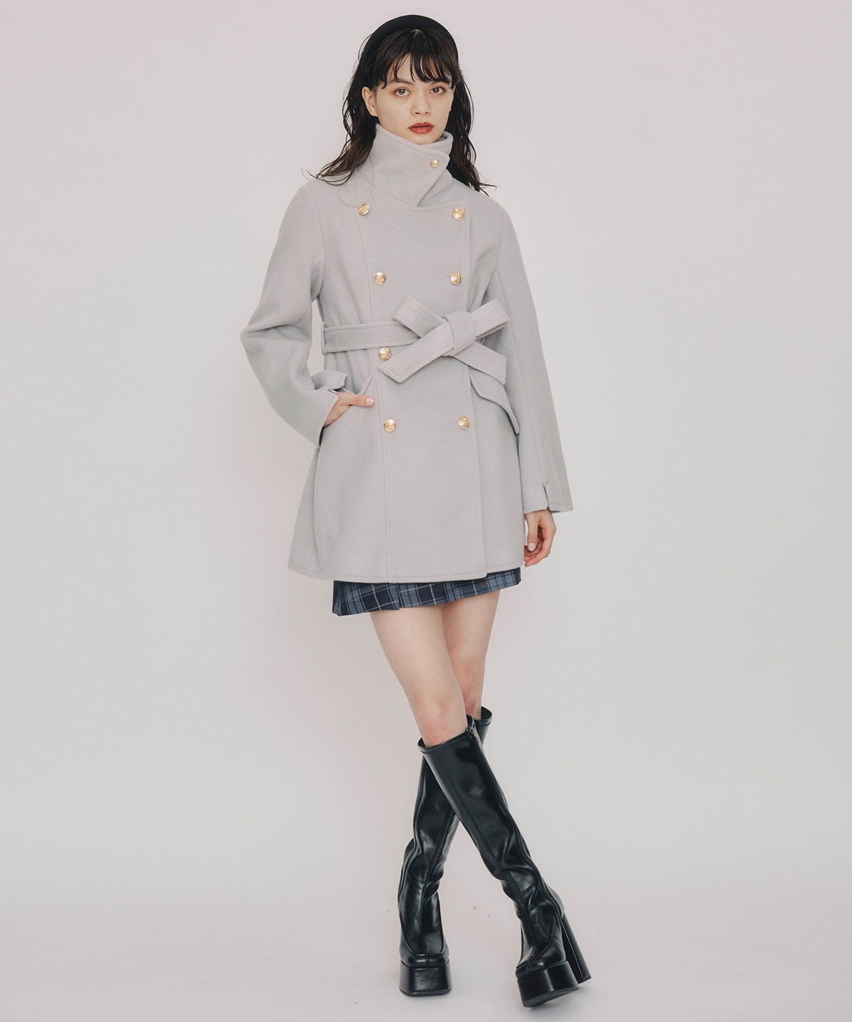 2WAYベルスリーブミドルコート