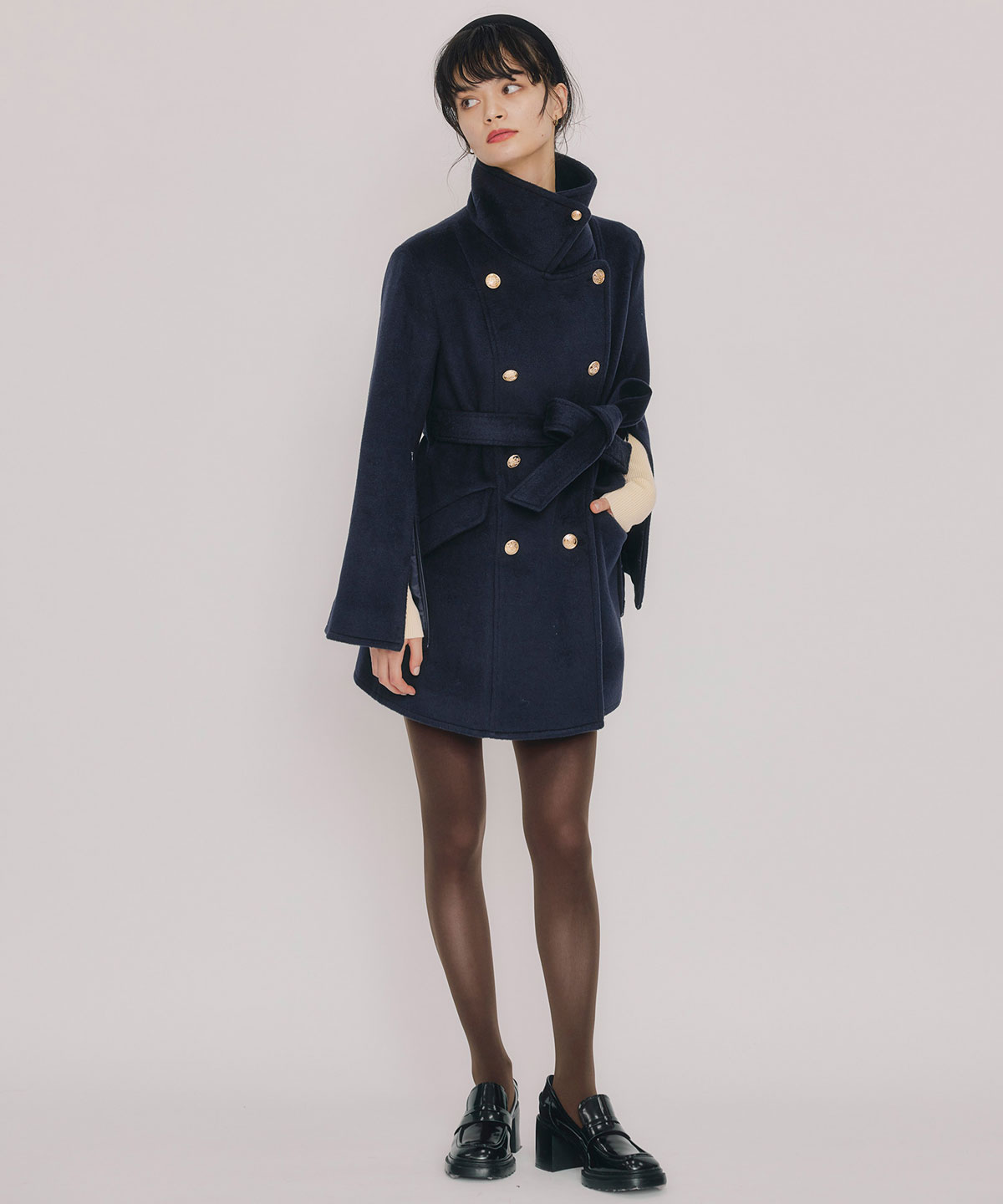 2WAYベルスリーブミドルコート