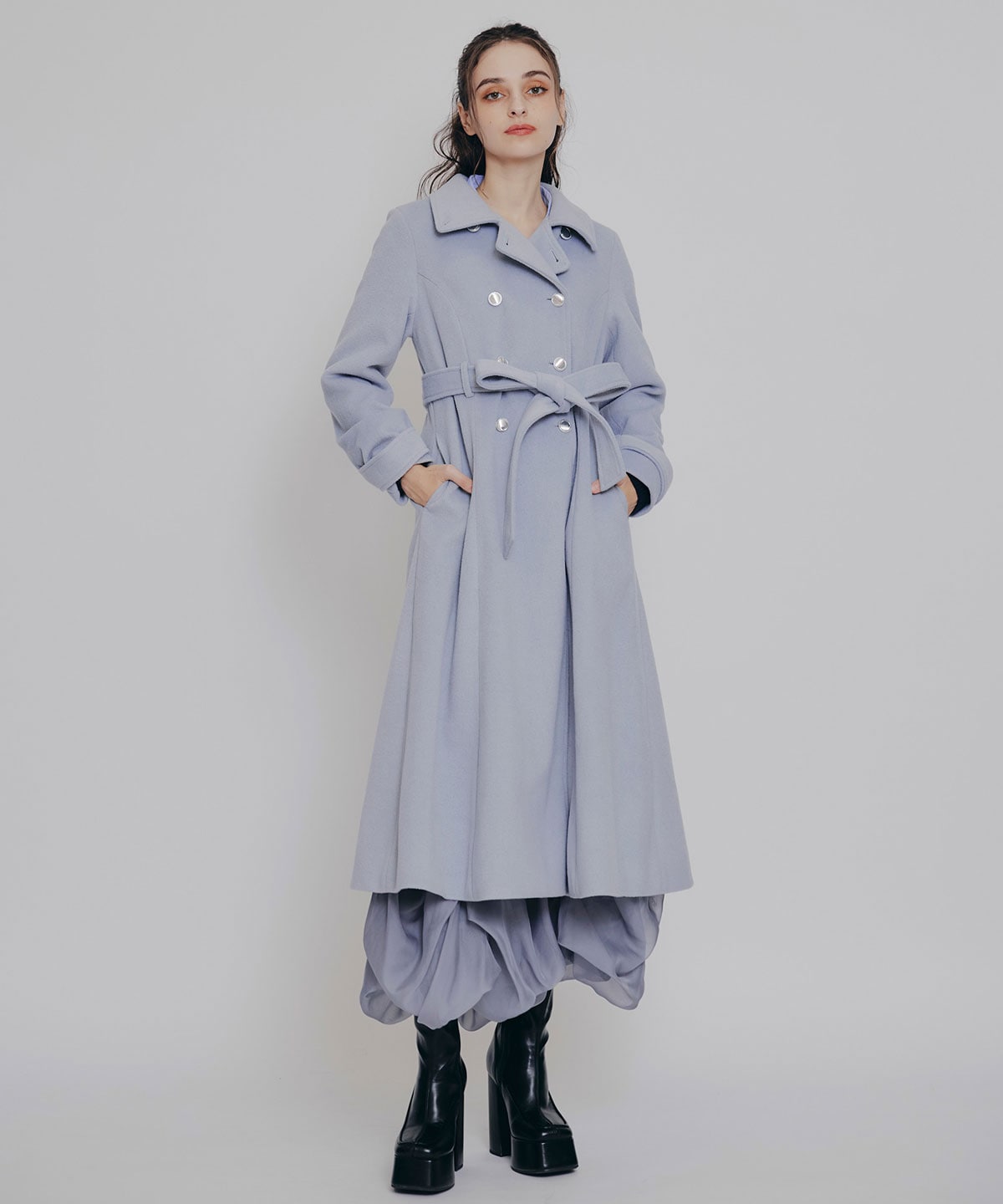 2WAYカラーダブルロングコート