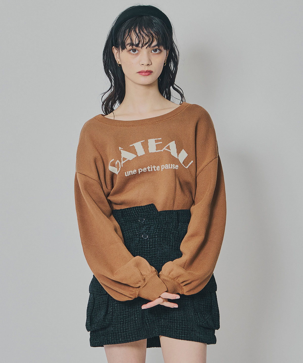 スウェットライクジャガードニット