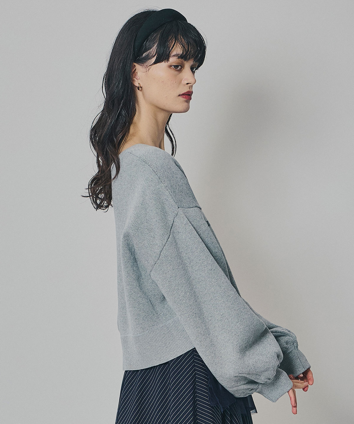 スウェットライクジャガードニット