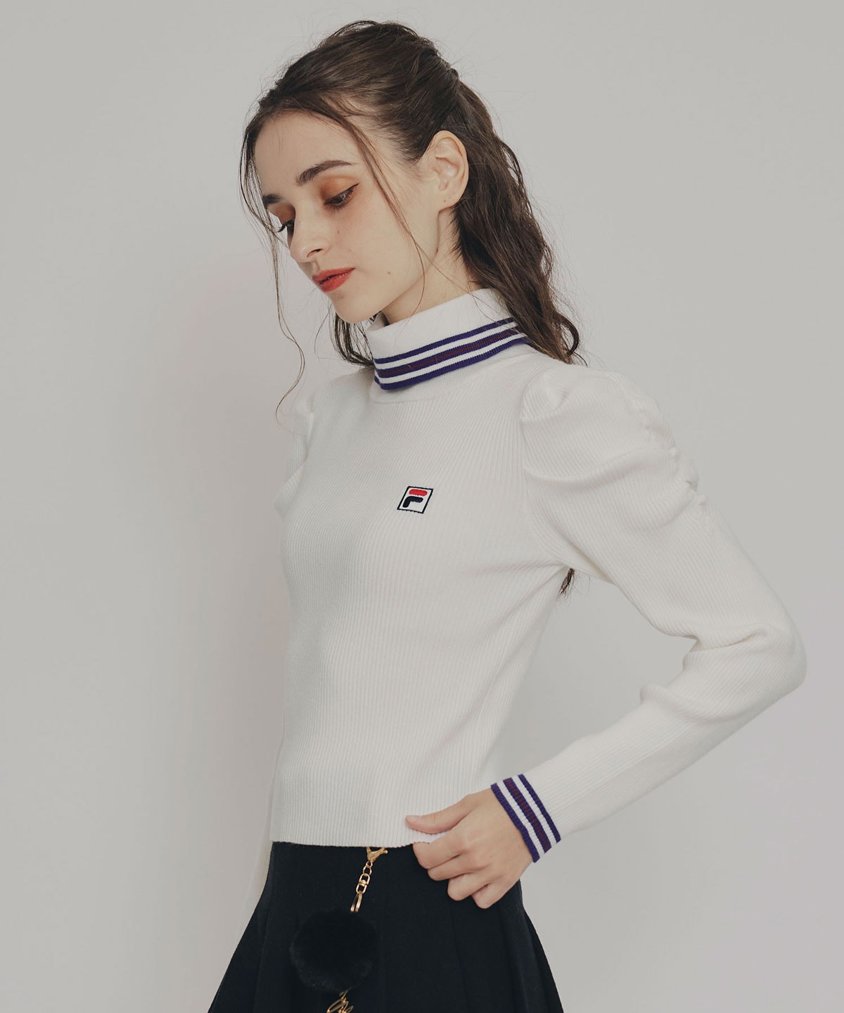 ［FILA×REDYAZEL］ラインタートルニットプルオーバー