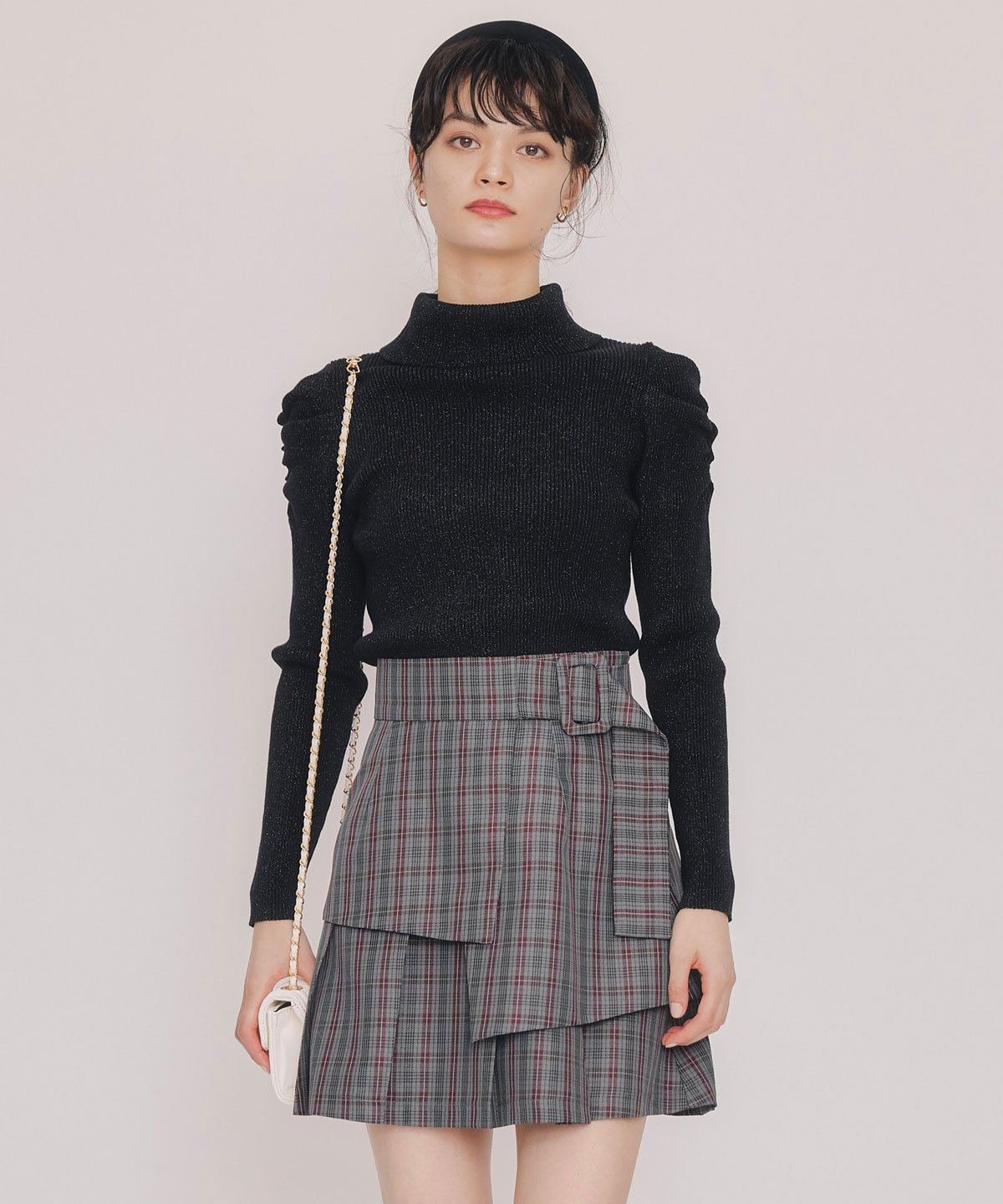 ラメタートルニットプルオーバー