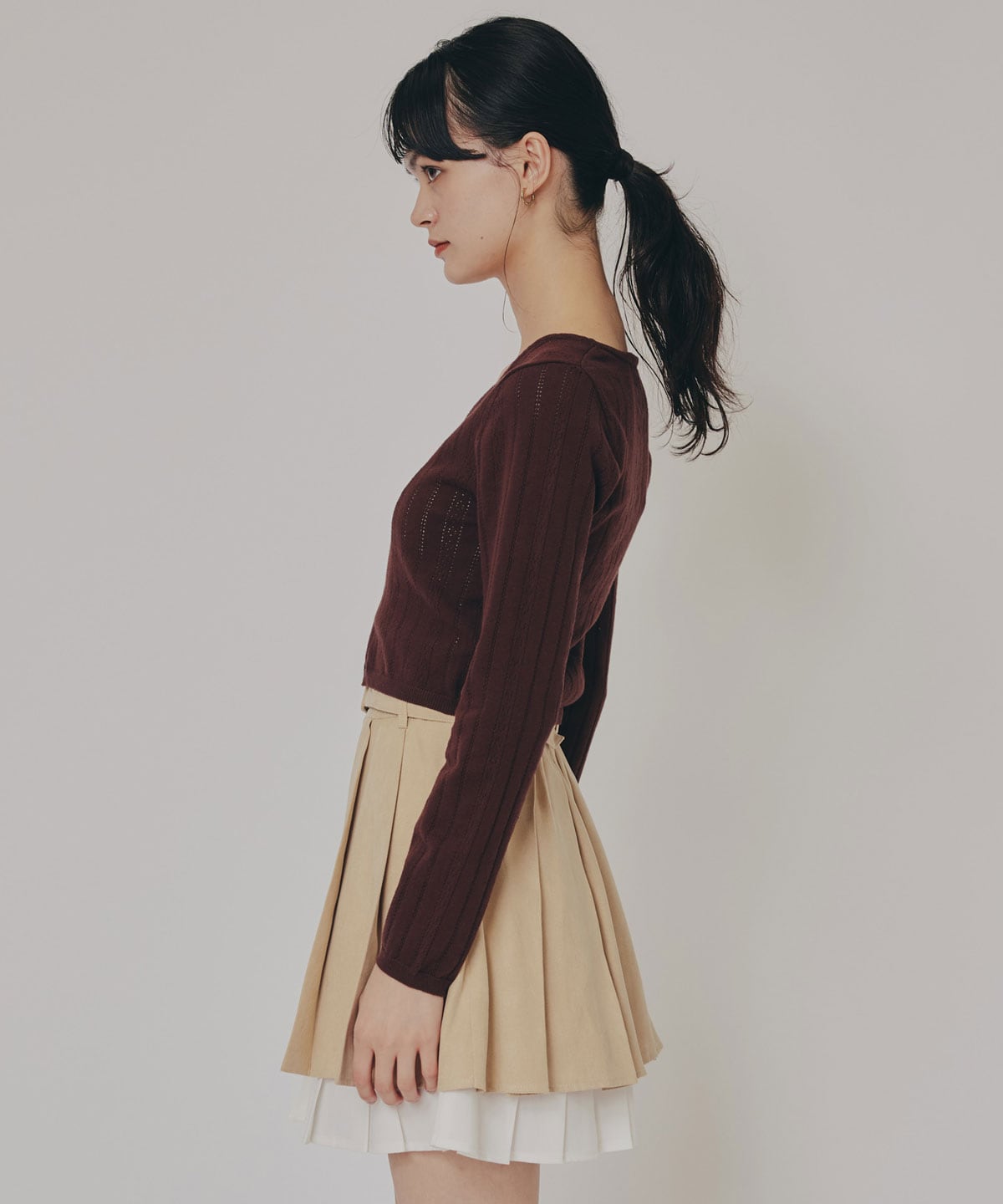 バタフライホックニットカーディガン