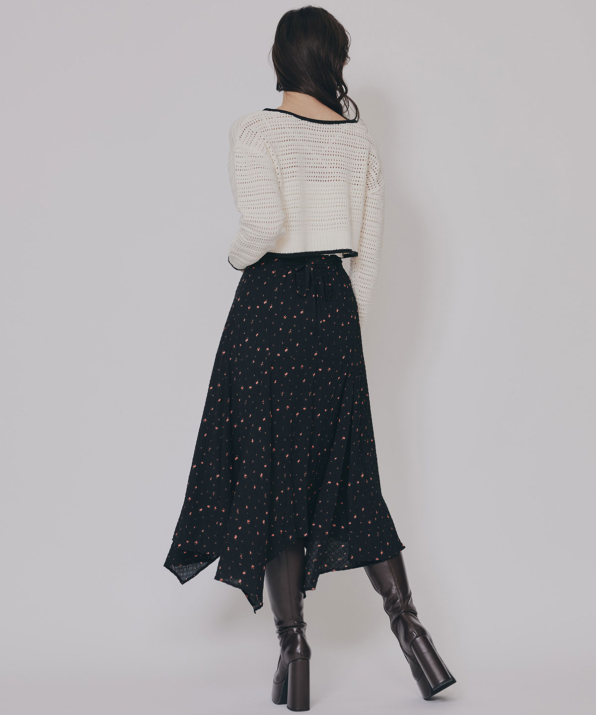 リボンニットカーディガン