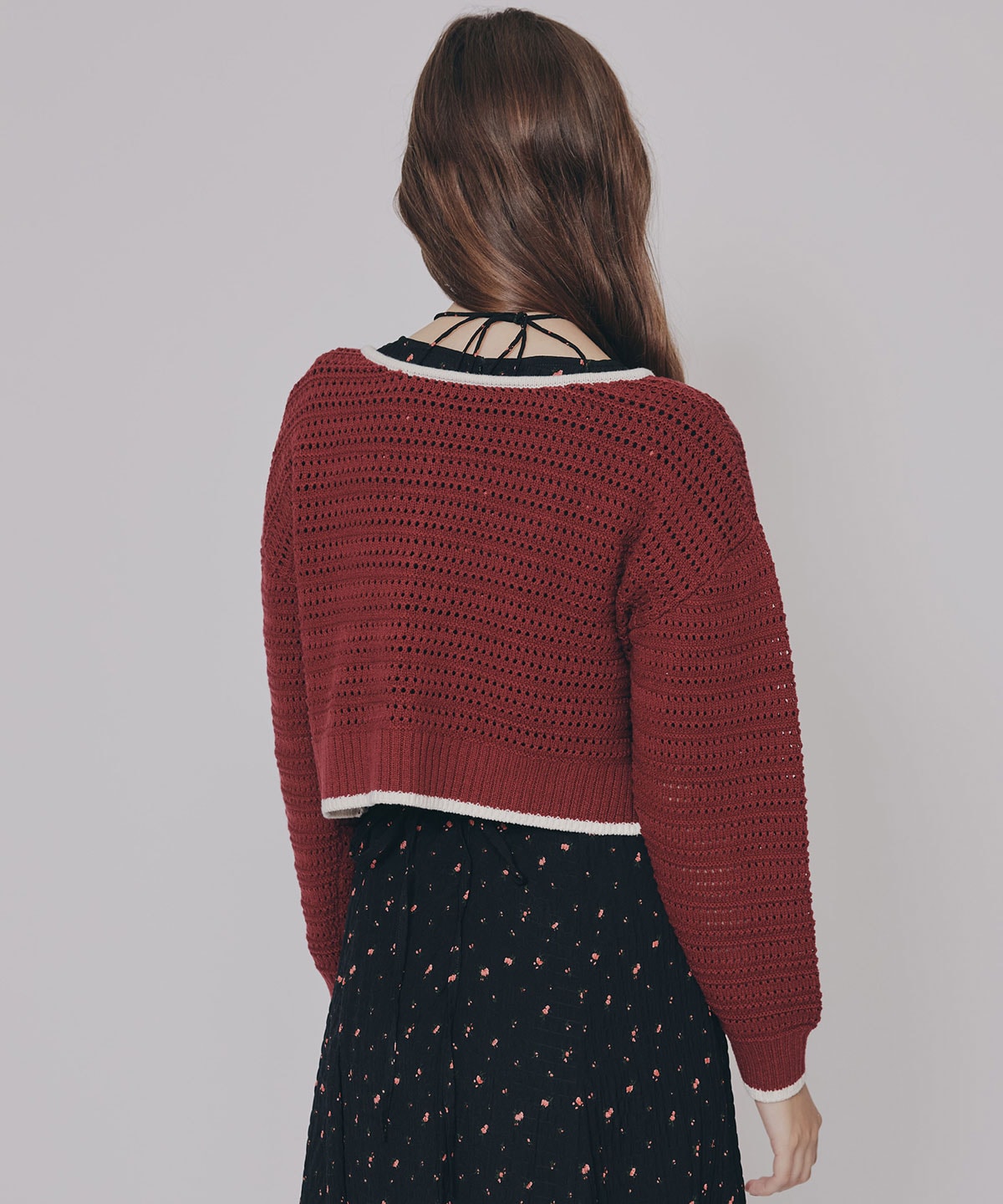 リボンニットカーディガン