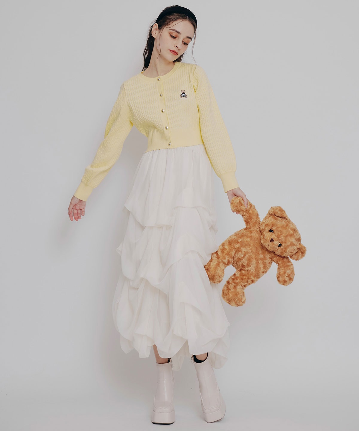 Azelyミニケーブルニットカーディガン