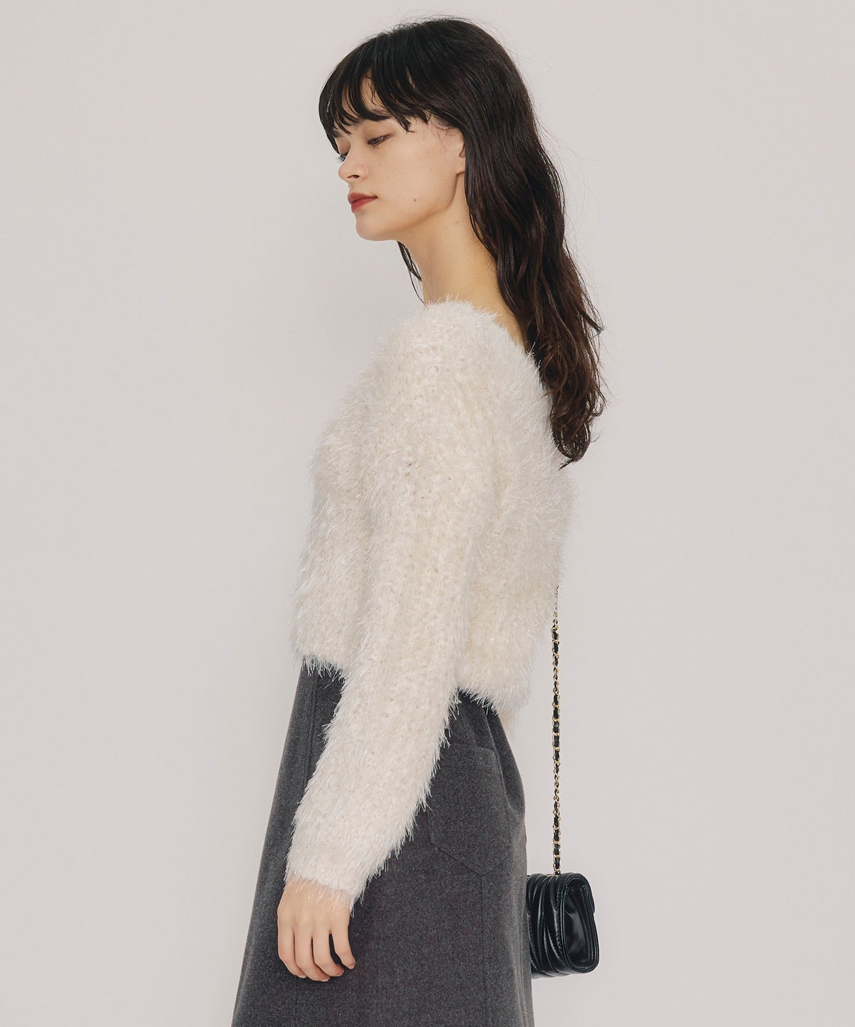 ブークレラメシャギーニットプルオーバー