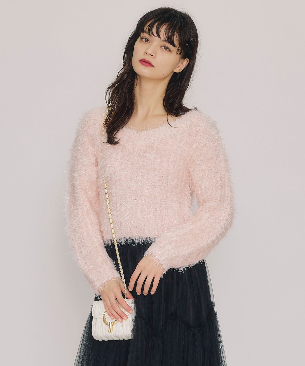 ブークレラメシャギーニットプルオーバー