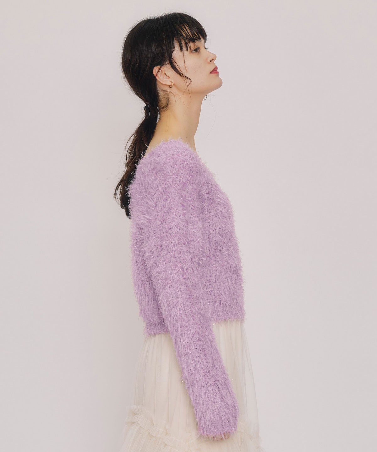 ブークレラメシャギーニットプルオーバー