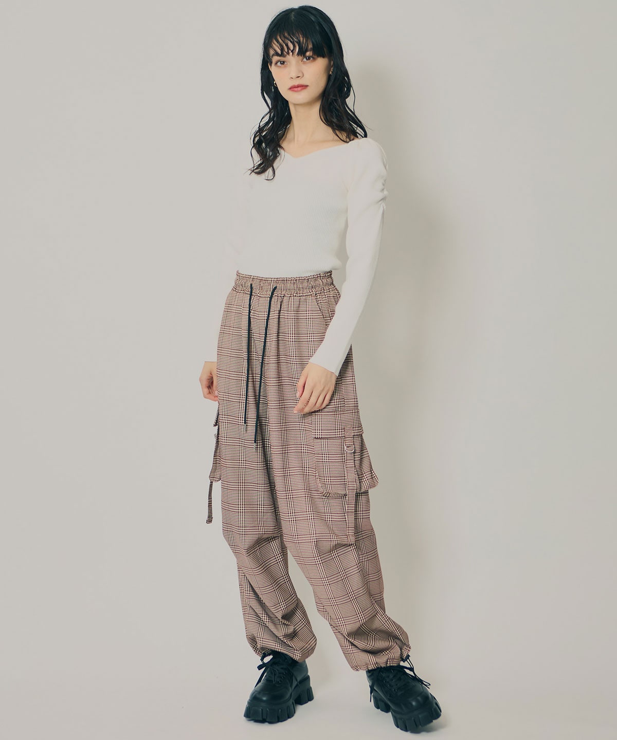 4wayリブニットトップス