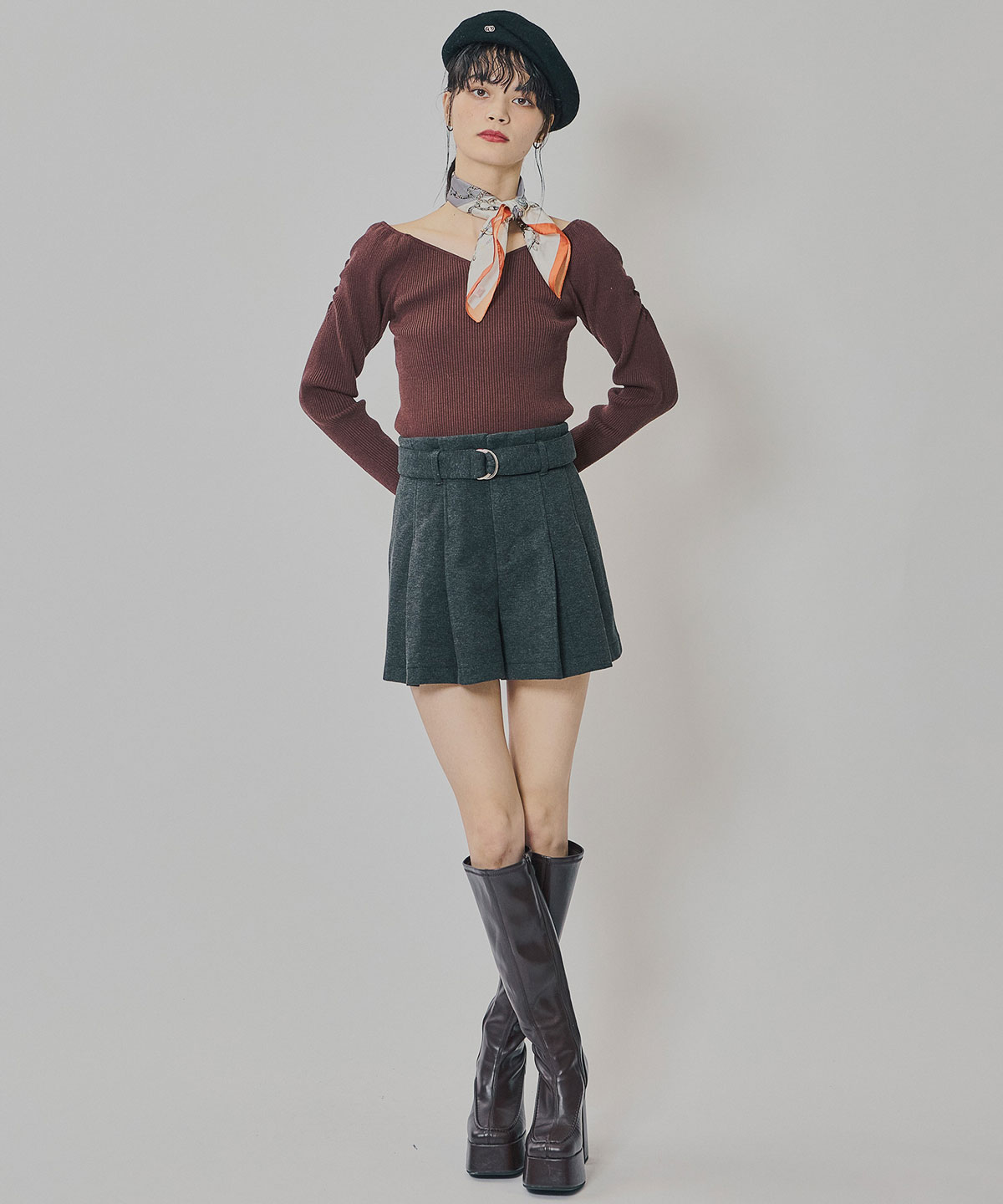 4wayリブニットトップス