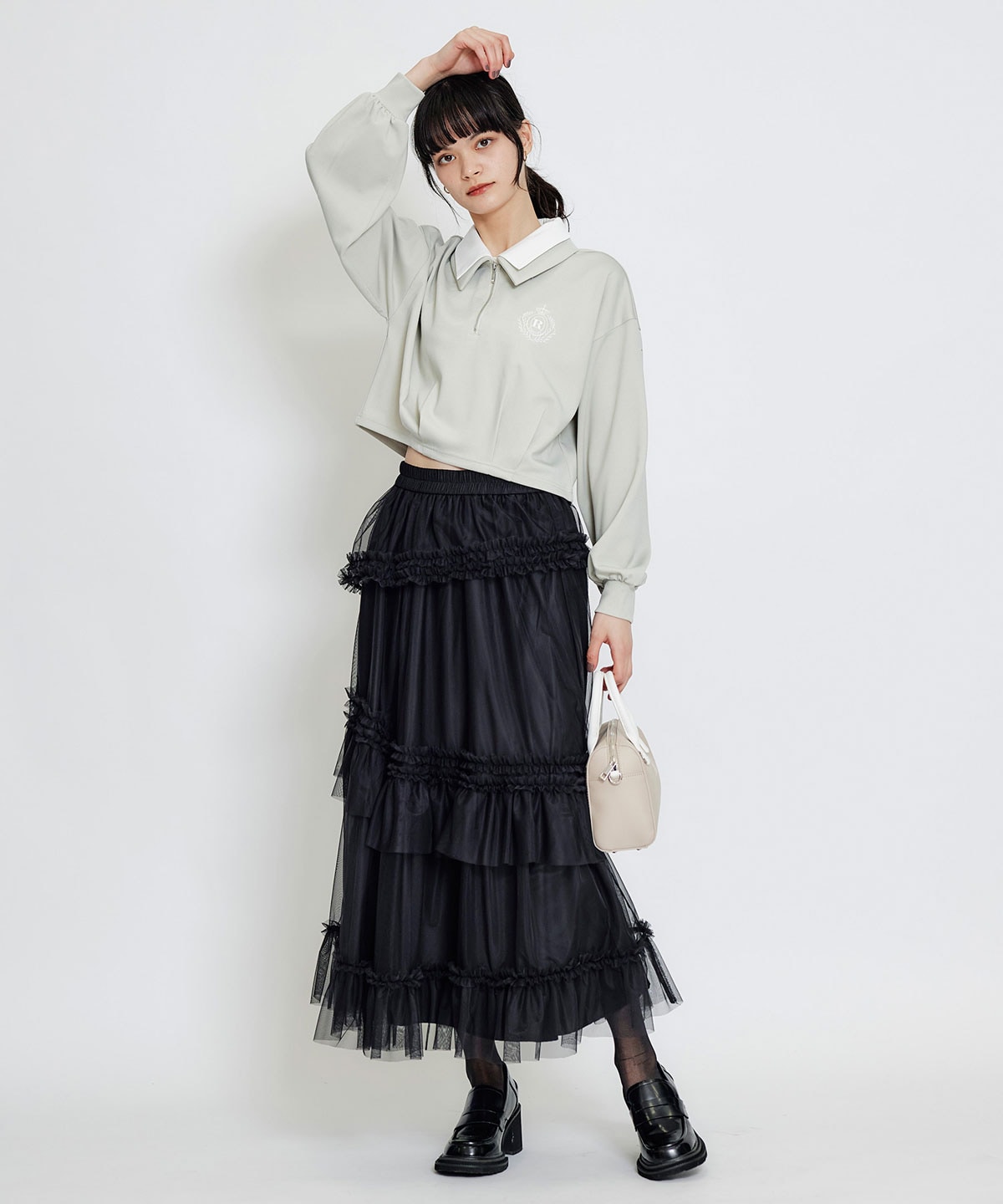 R.バイカラーミニボストンショルダーバッグ