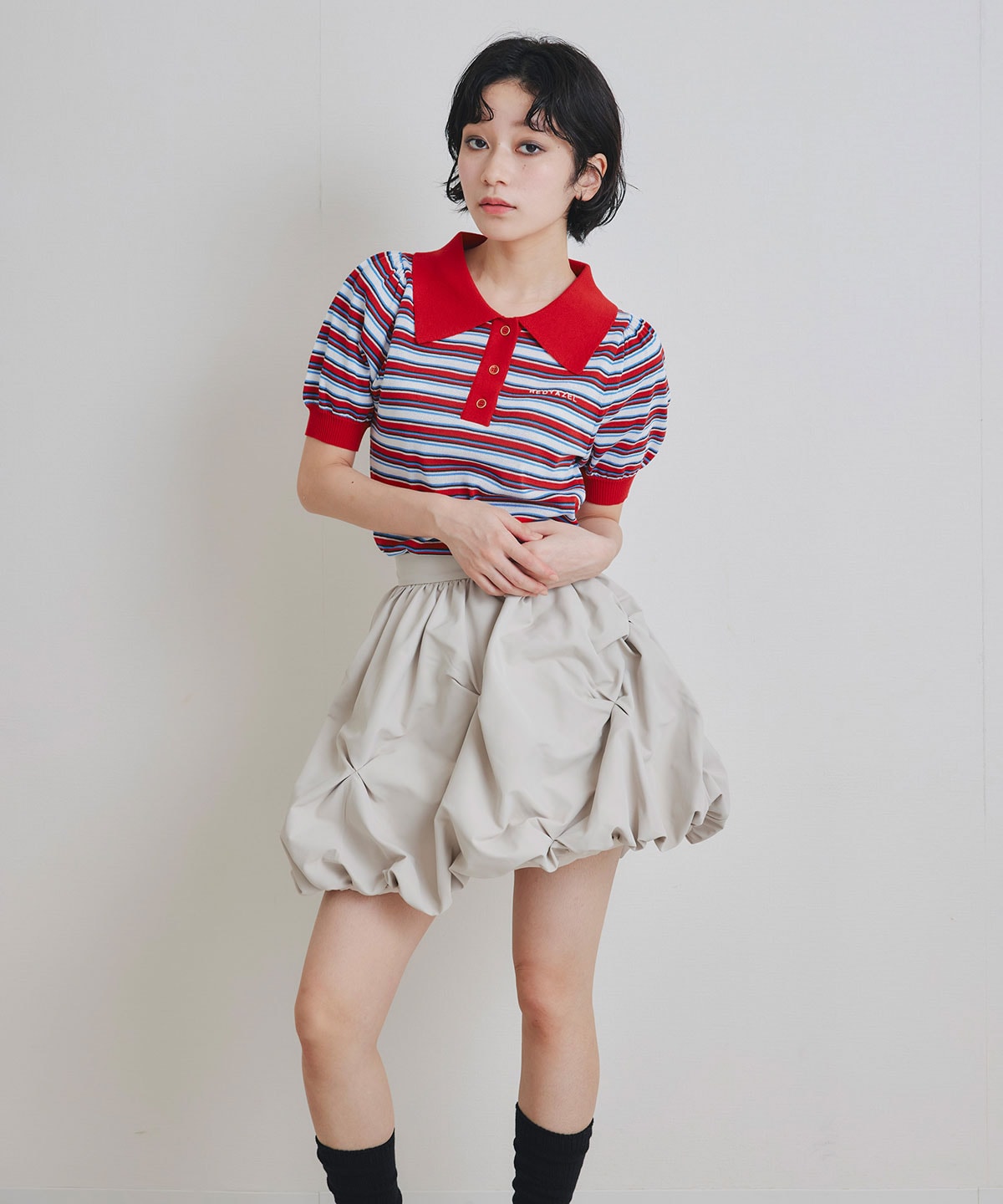 タックバルーンミニスカート