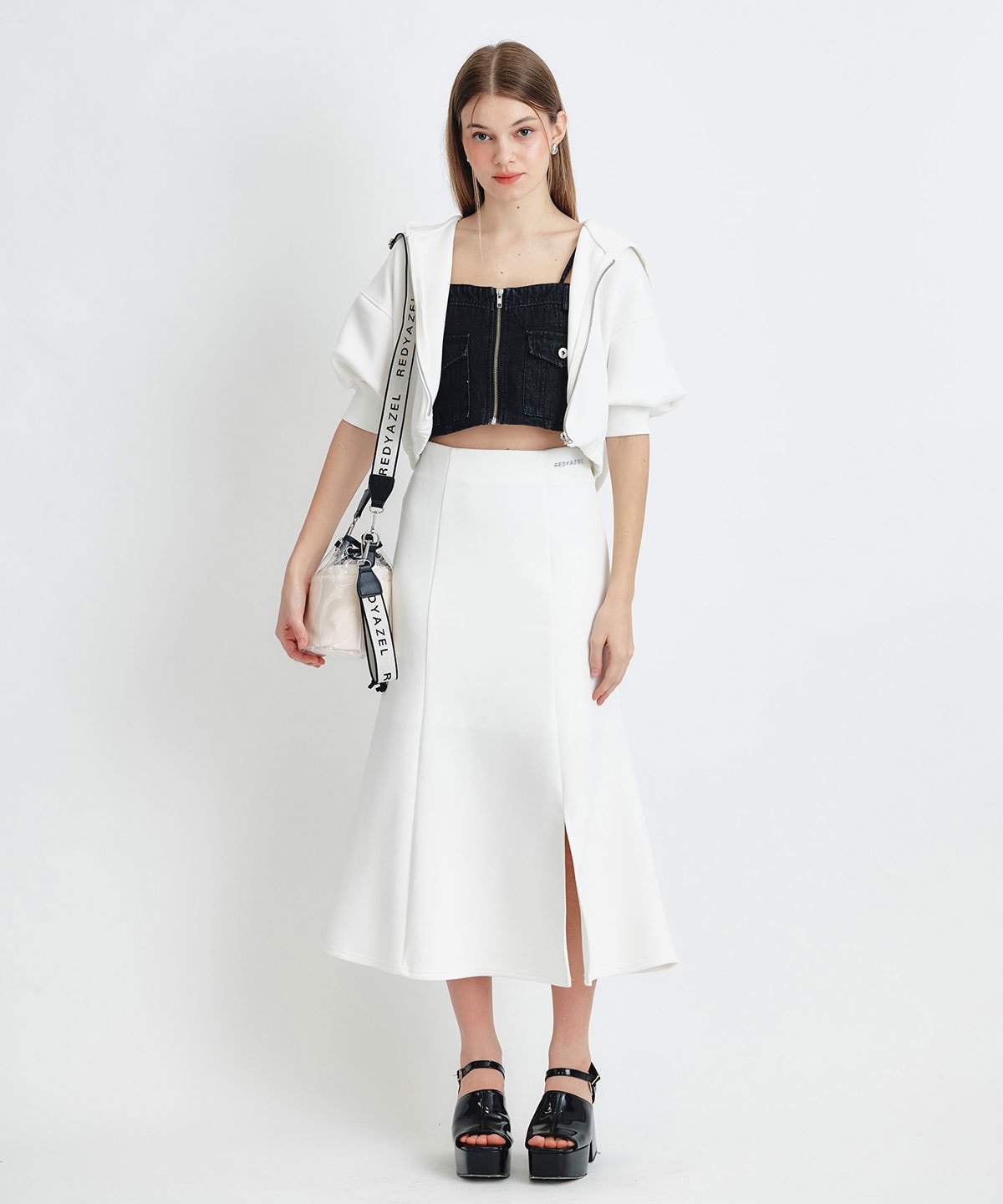 ダンボールセミマーメイドスリットロングスカート