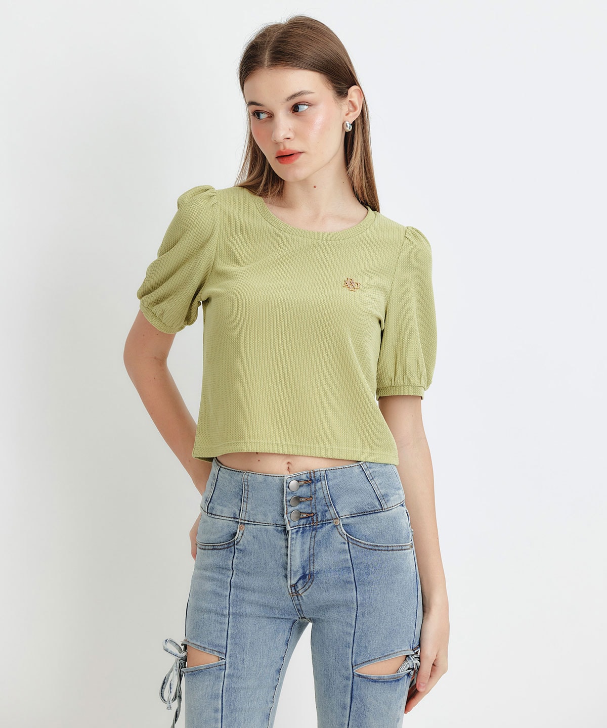 ジャガードカットロゴプルオーバー