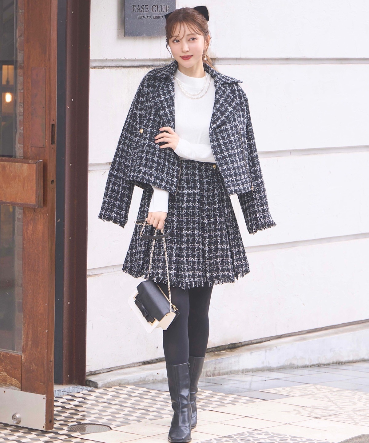 もっちり美シルエットプチハイネックニットプルオーバー