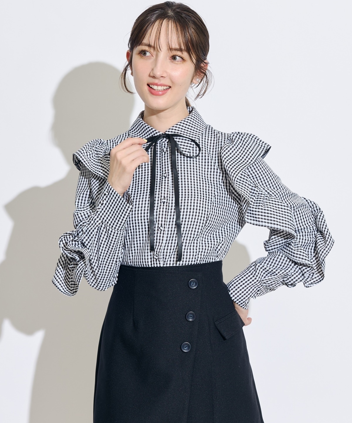 ラップ風セミフレアミニスカート