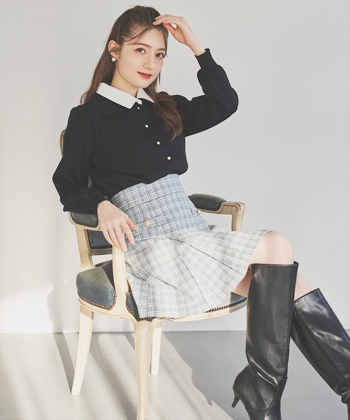 【11/21(Fri)発売】ツイードタックミニスカート