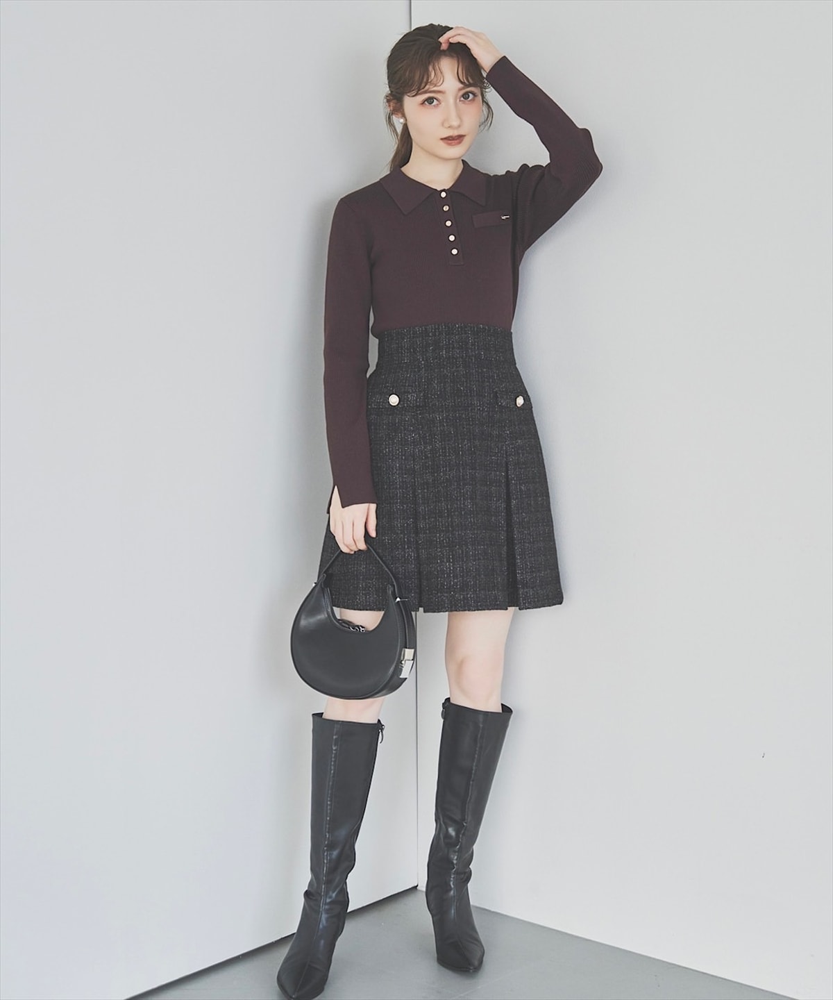 【11/21(Fri)発売】ツイードタックミニスカート