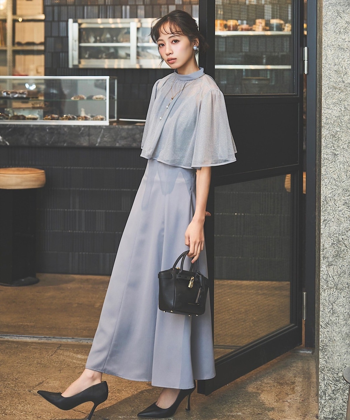 ラメチュールボレロセットアップフレアドレス