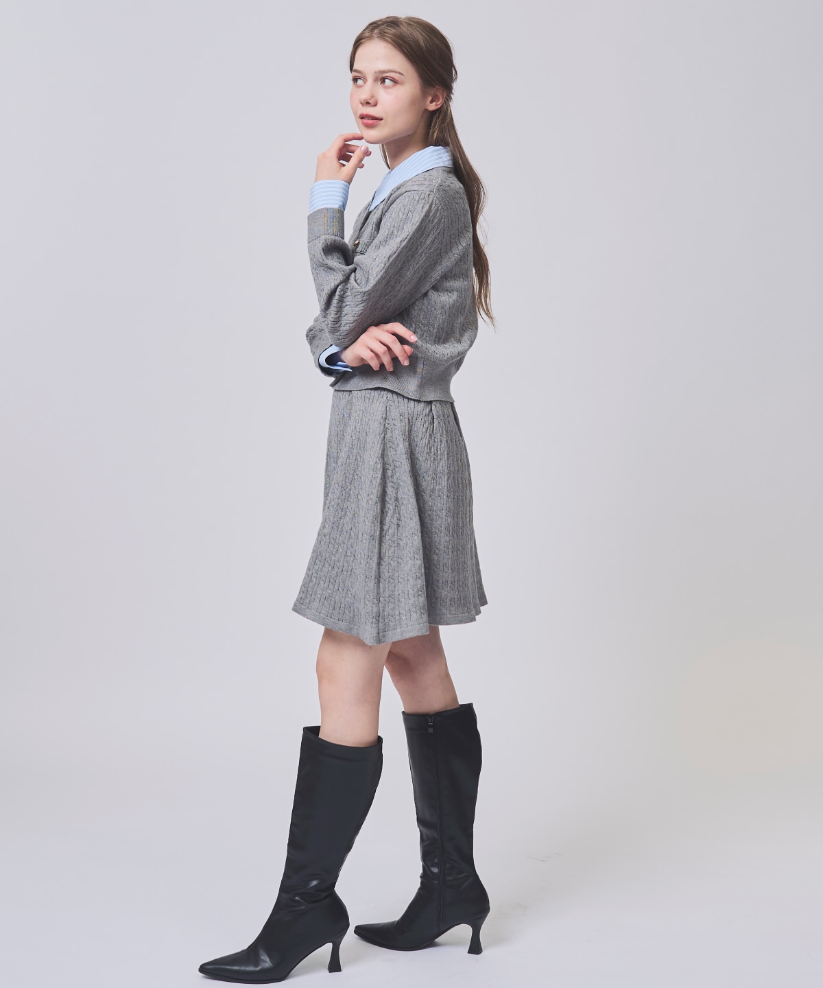 【NEW YEAR SPECIAL ITEM】レイヤードケーブルニットセットアップ