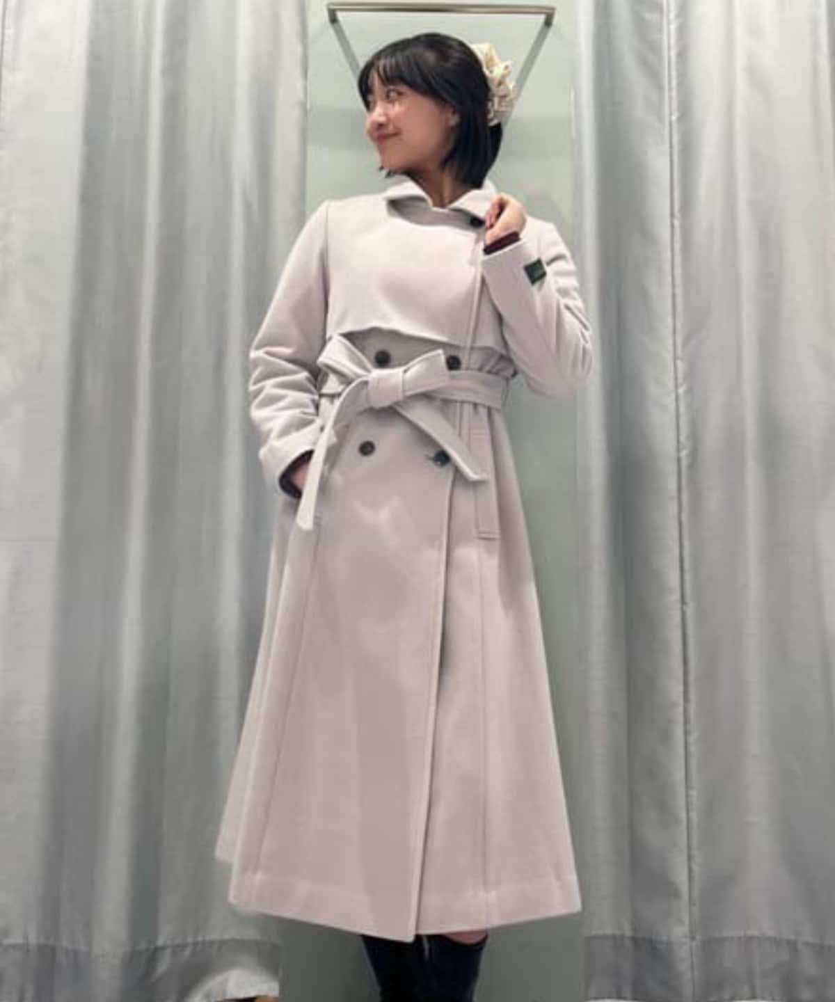 ウールスタンドカラーコート