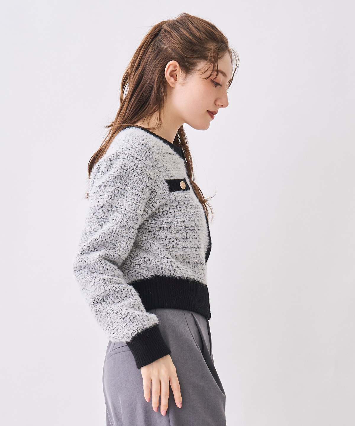 【12/5(Fri)発売開始】フェザーツイードニットジャケット