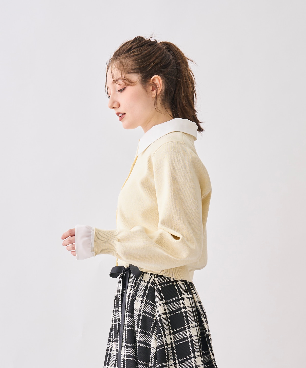 【12/5(Fri)発売開始】襟付きラメニットカーディガン