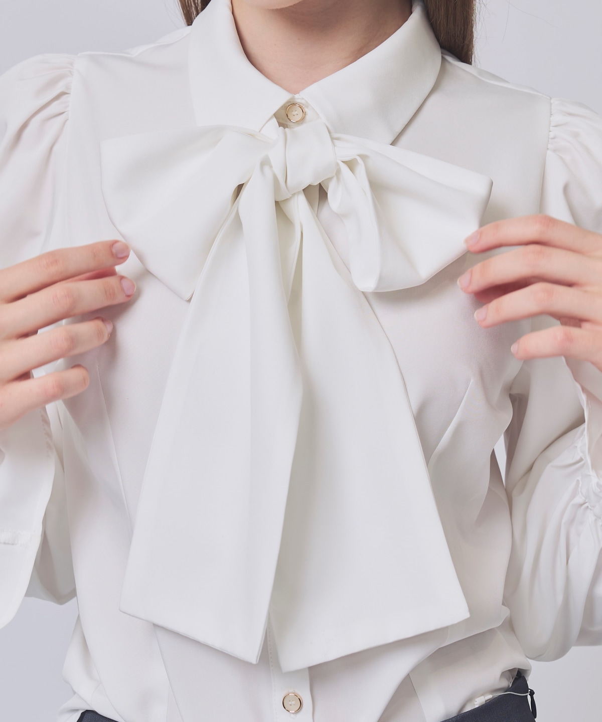 【1/30(Fri)発売開始】フレア袖ボウタイリボンブラウス